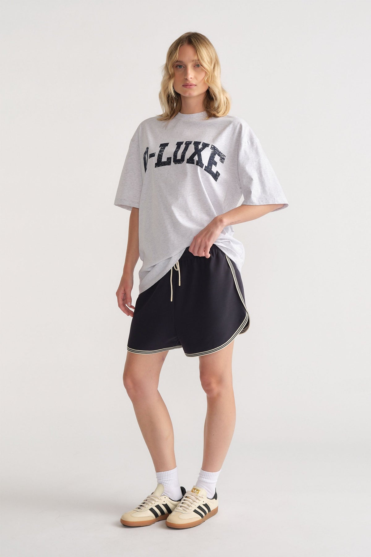 D-Luxe Distressed Logo Tee