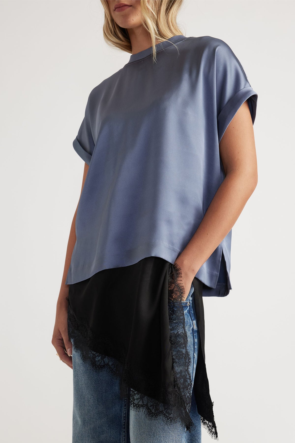 AnnMaree Satin Tee