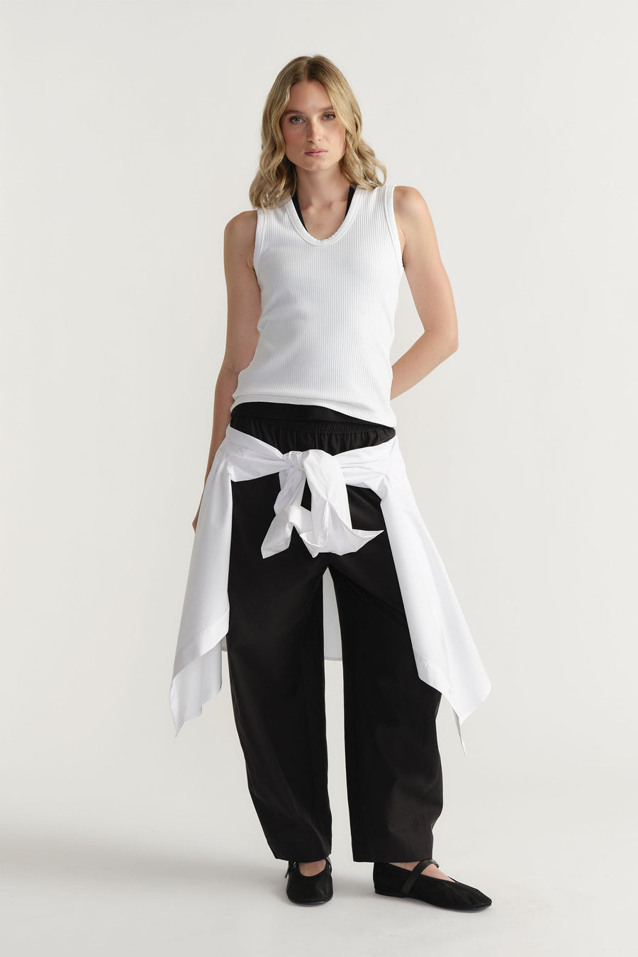 D-Luxe Ribbed Scoop Tank