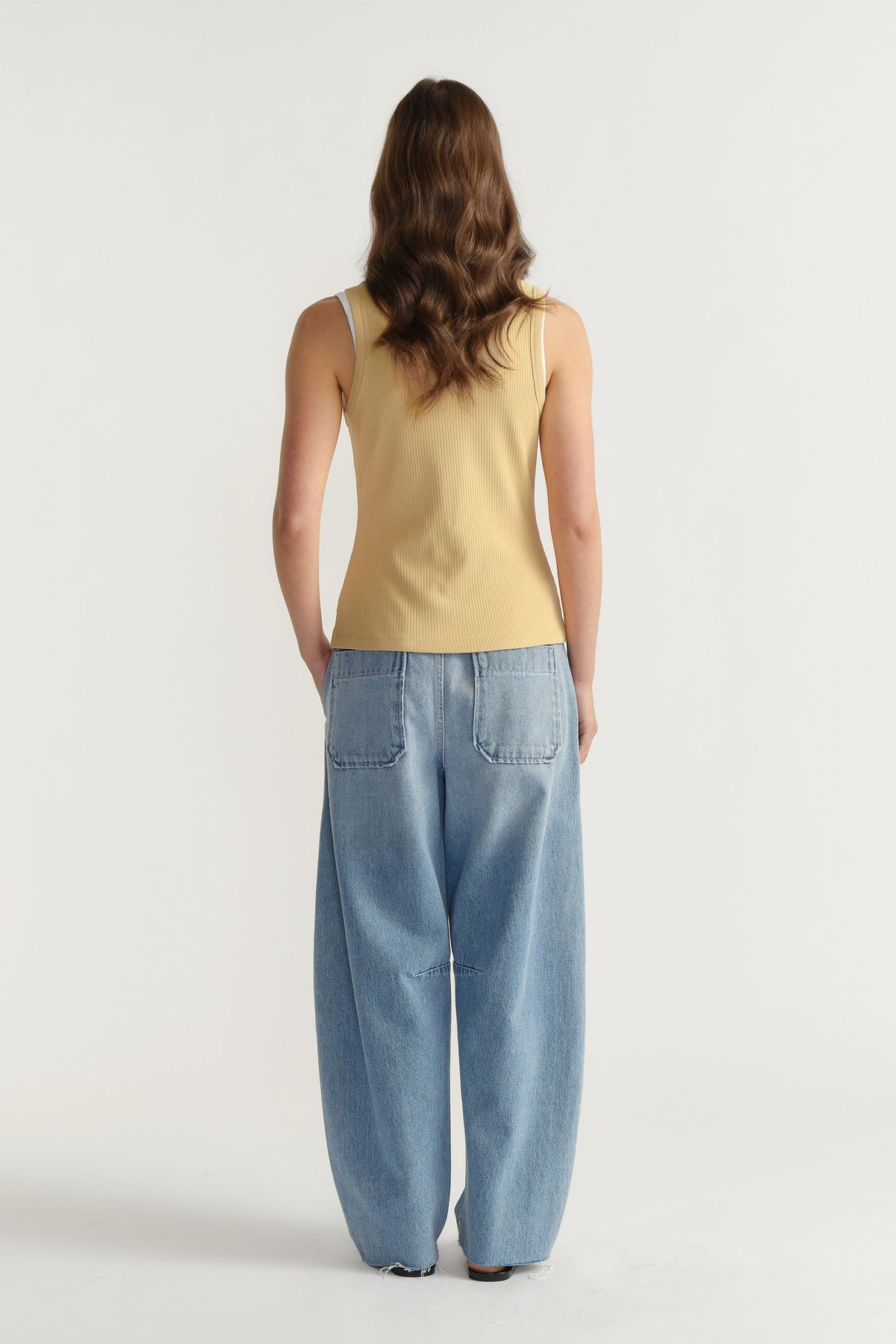 D-Luxe Ribbed Scoop Tank