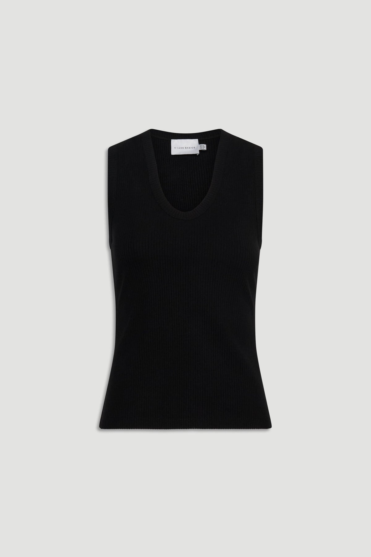 D-Luxe Ribbed Scoop Tank