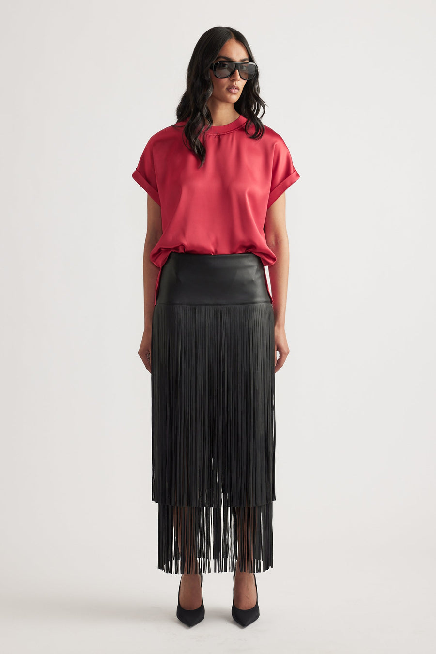 AnnMaree Satin Tee