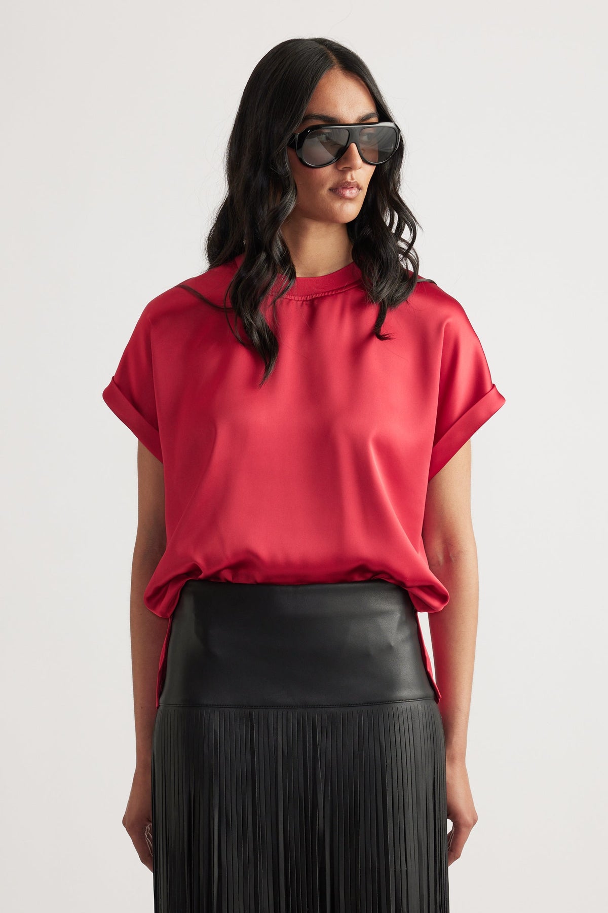 AnnMaree Satin Tee