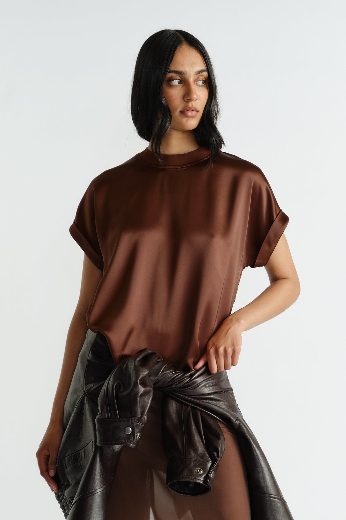 AnnMaree Satin Tee