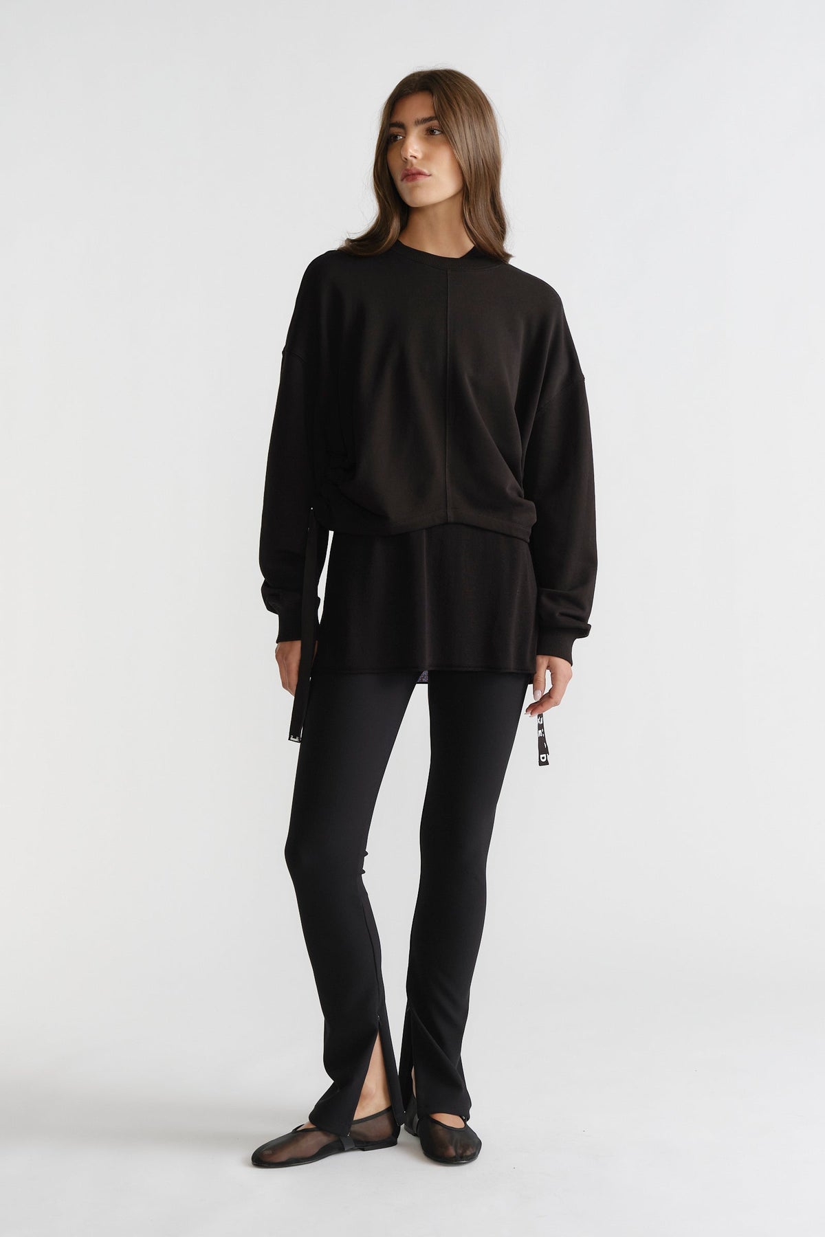 D-Luxe Ruched Terry Sweat