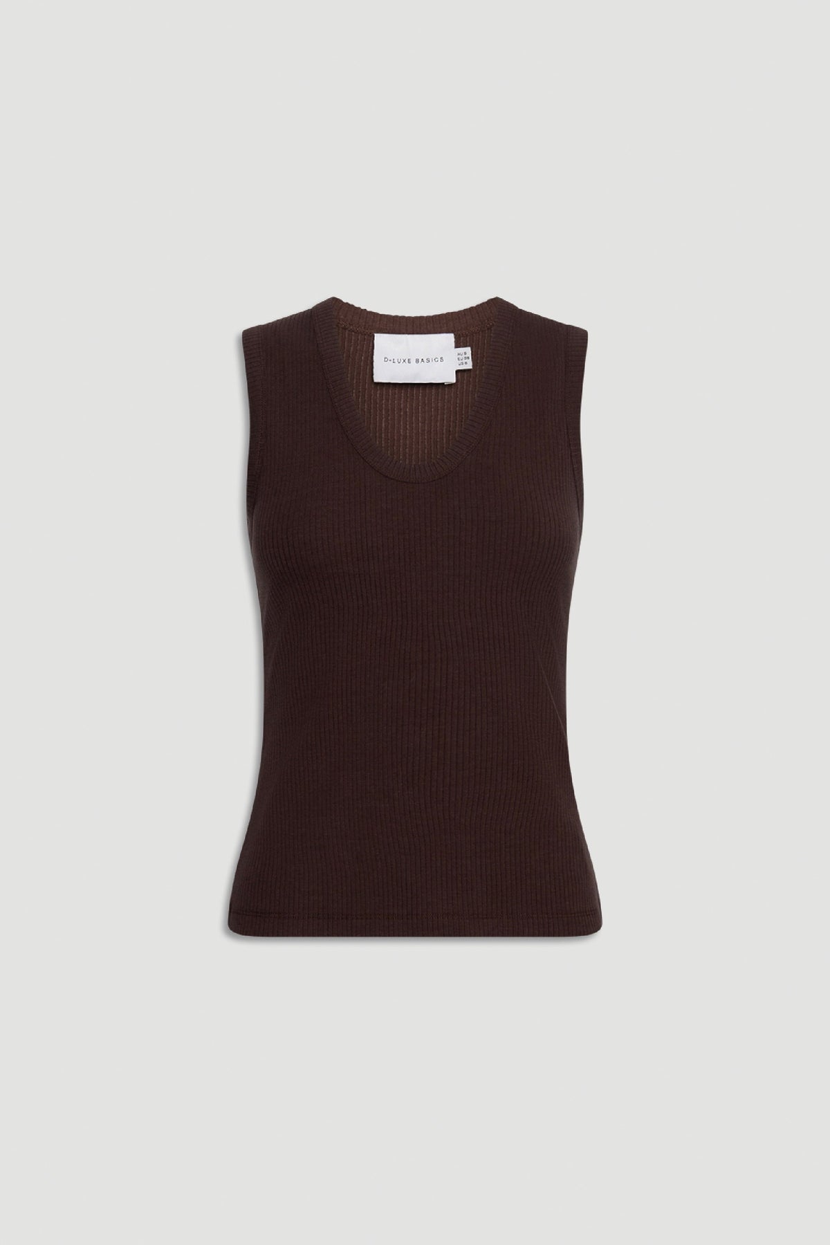 D-Luxe Ribbed Scoop Tank