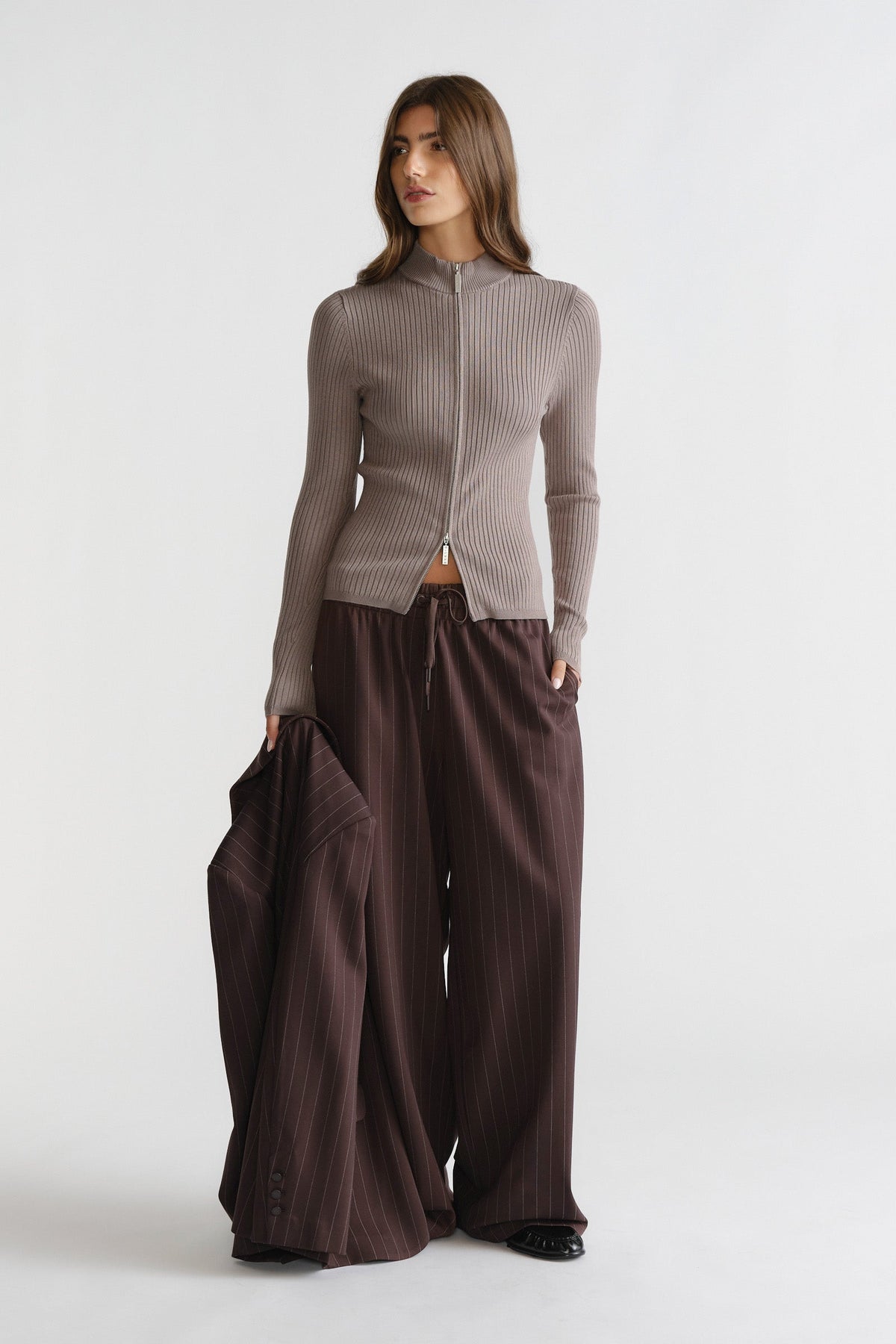 D-Luxe Knit Zip Long Sleeve
