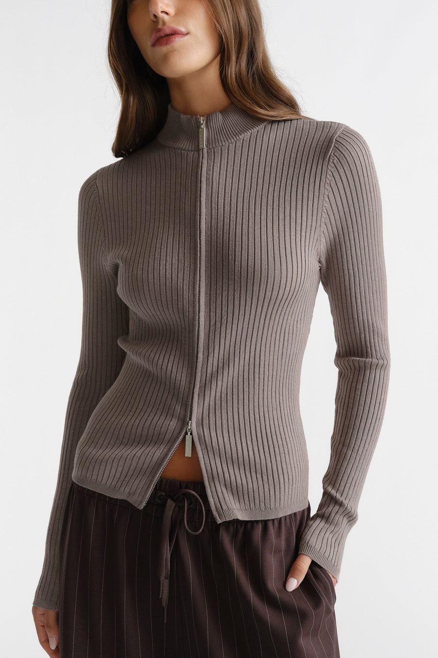 D-Luxe Knit Zip Long Sleeve