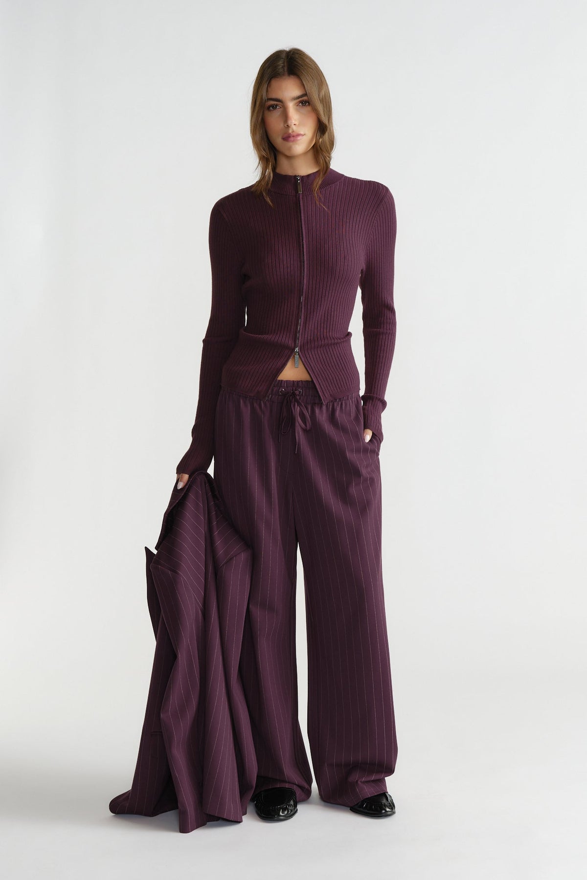 D-Luxe Knit Zip Long Sleeve
