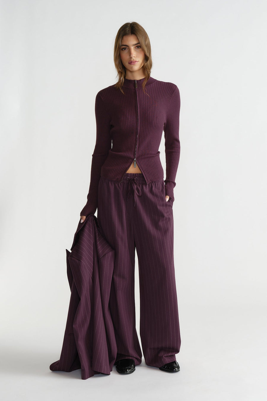 D-Luxe Knit Zip Long Sleeve