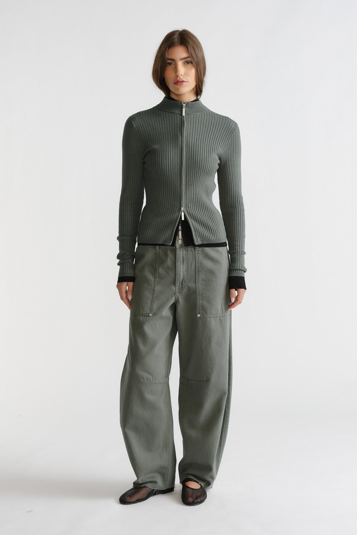 D-Luxe Knit Zip Long Sleeve