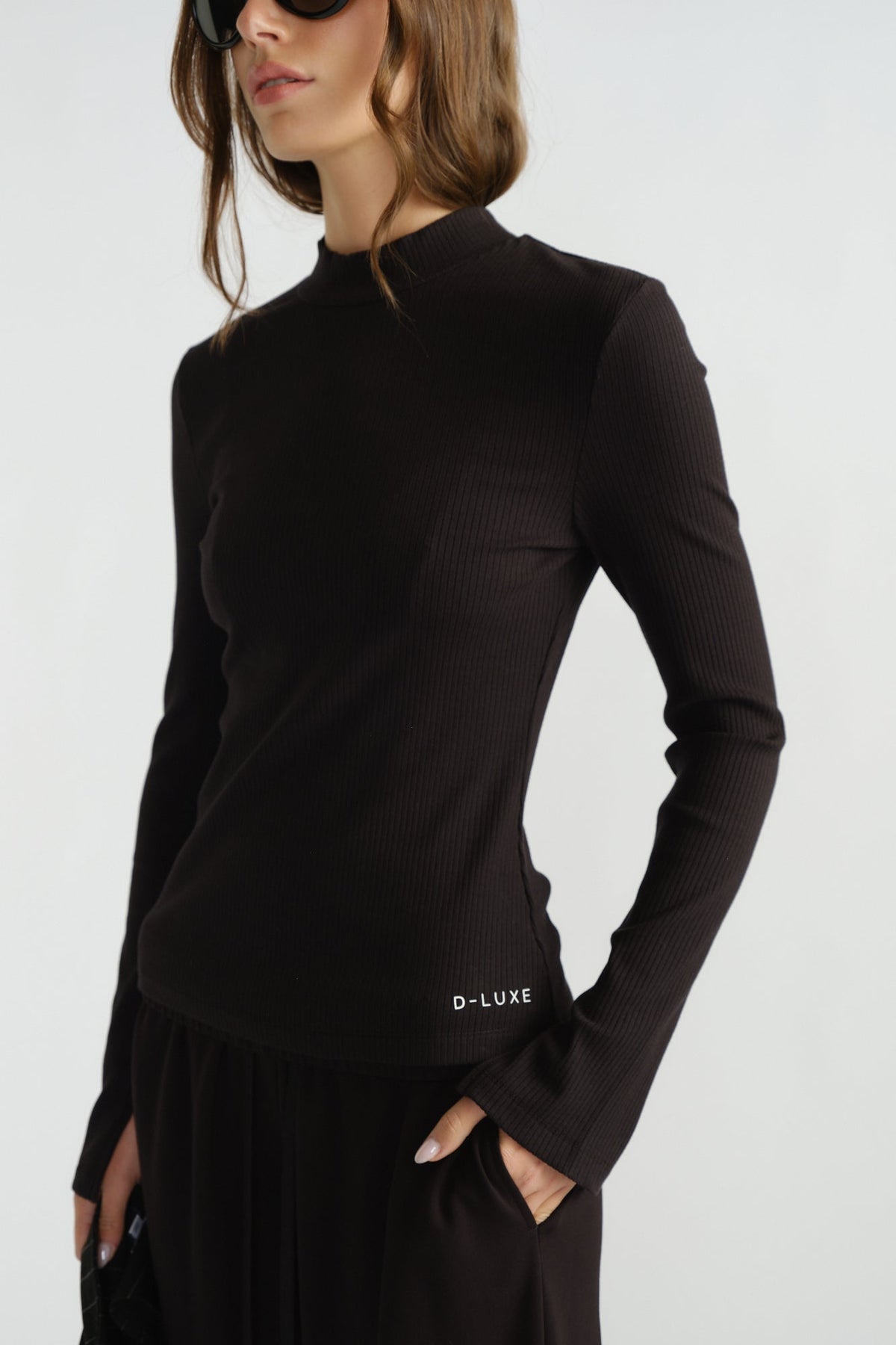 D-Luxe Long Sleeve Rib Top