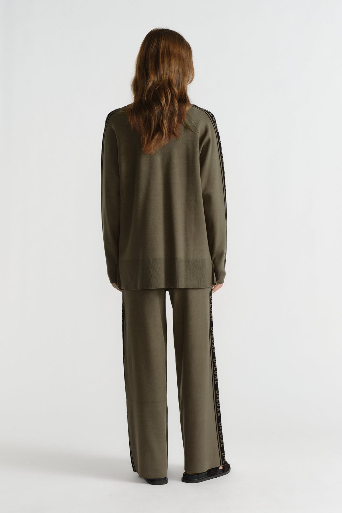 D-Luxe Logo Panel Knit Top