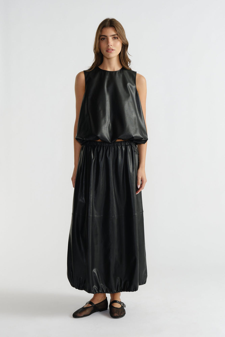 D-Luxe Faux Leather Top