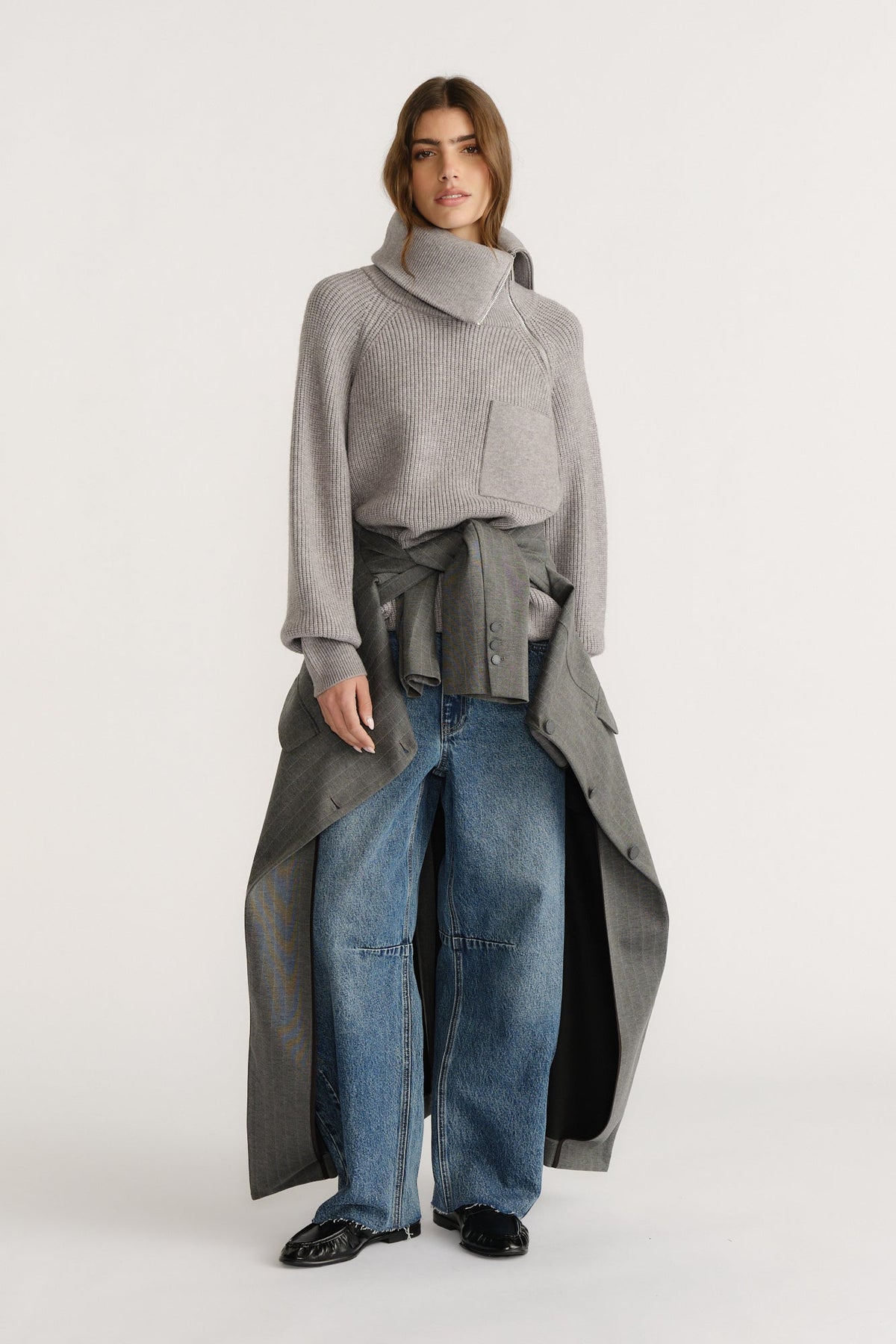D-Luxe High Neck Knit Jumper