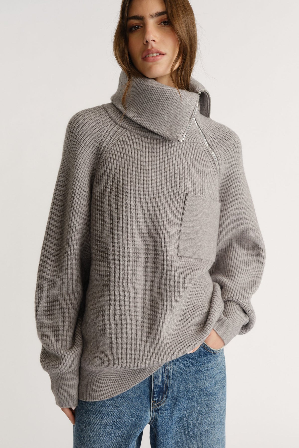 D-Luxe High Neck Knit Jumper