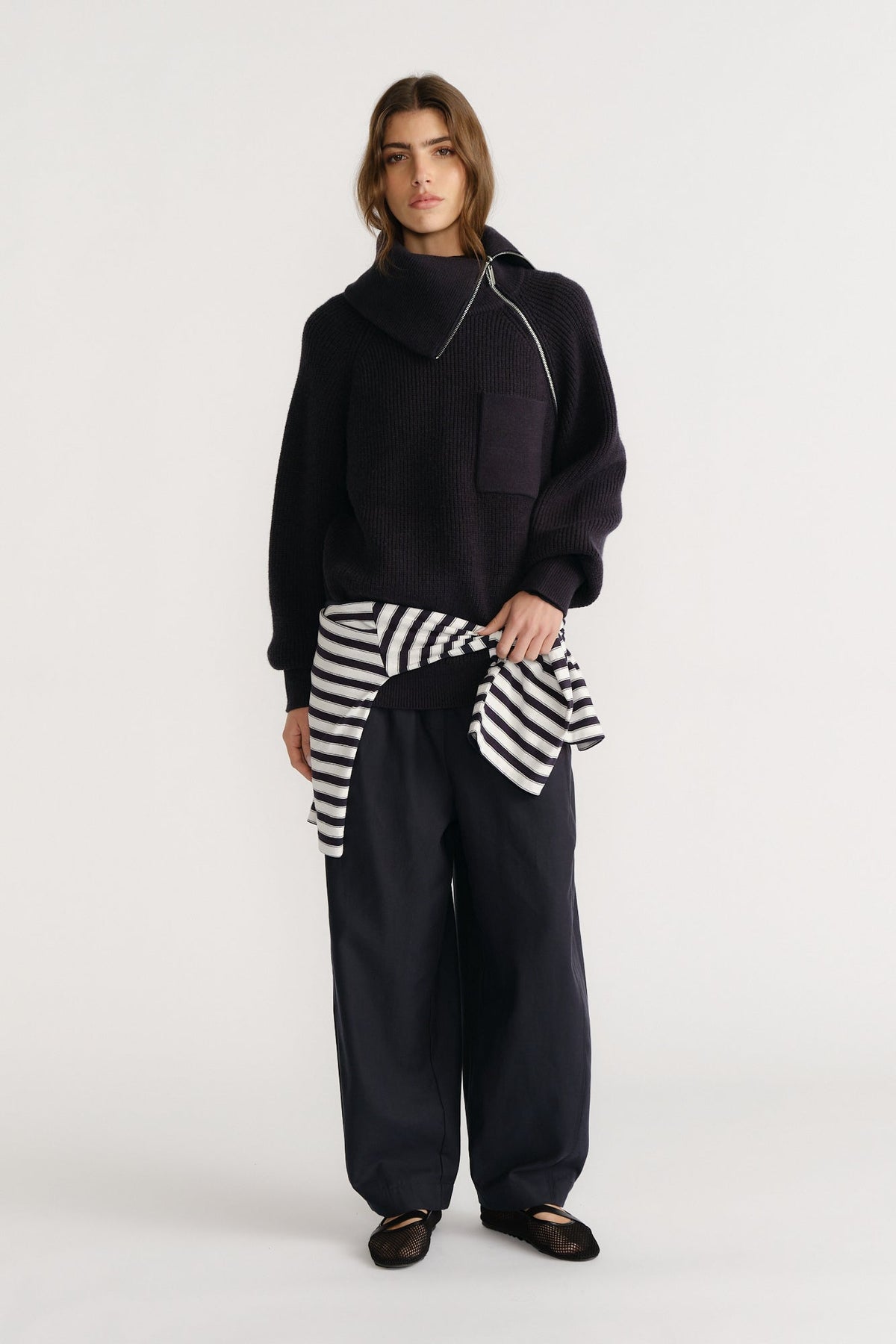 D-Luxe High Neck Knit Jumper