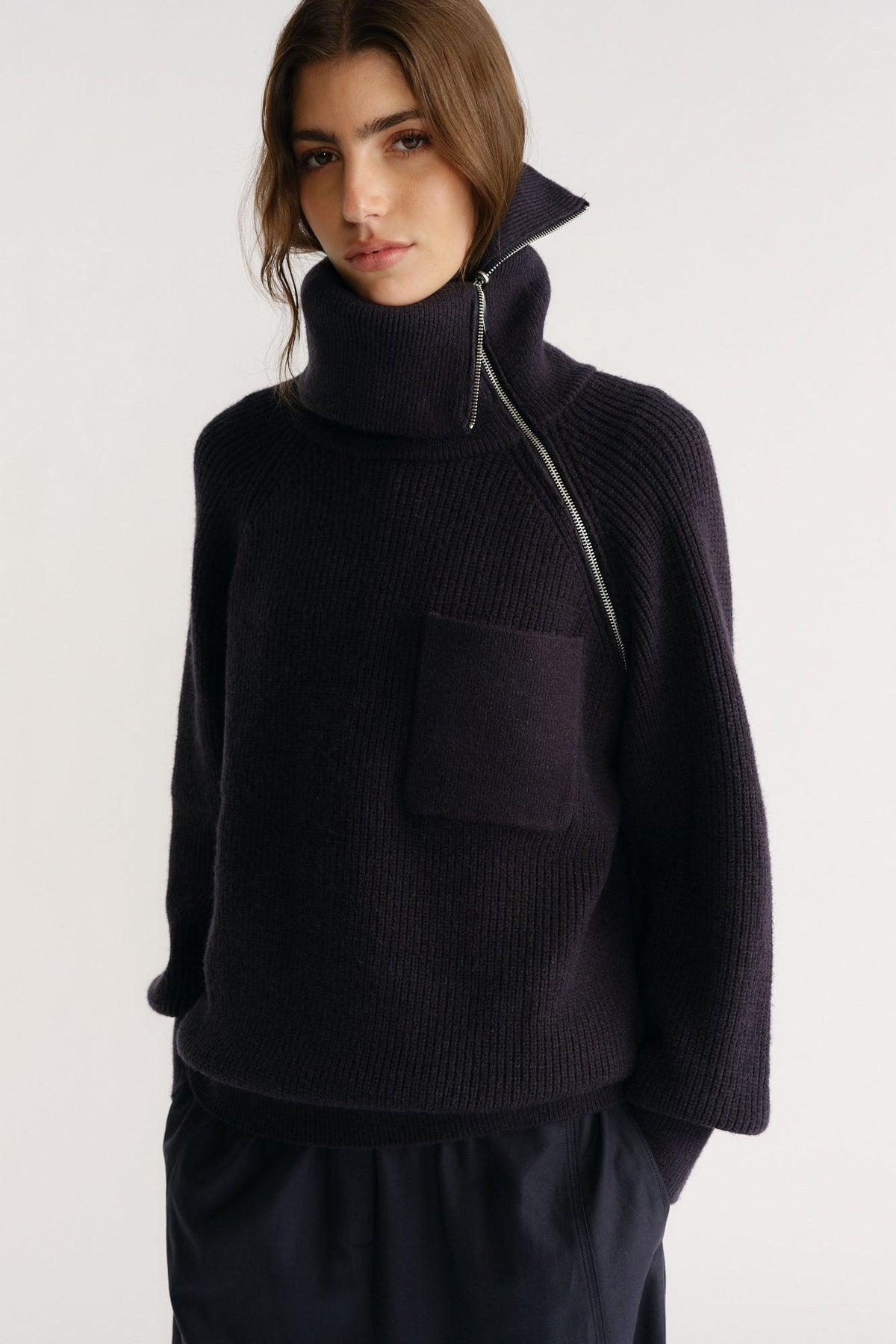 D-Luxe High Neck Knit Jumper