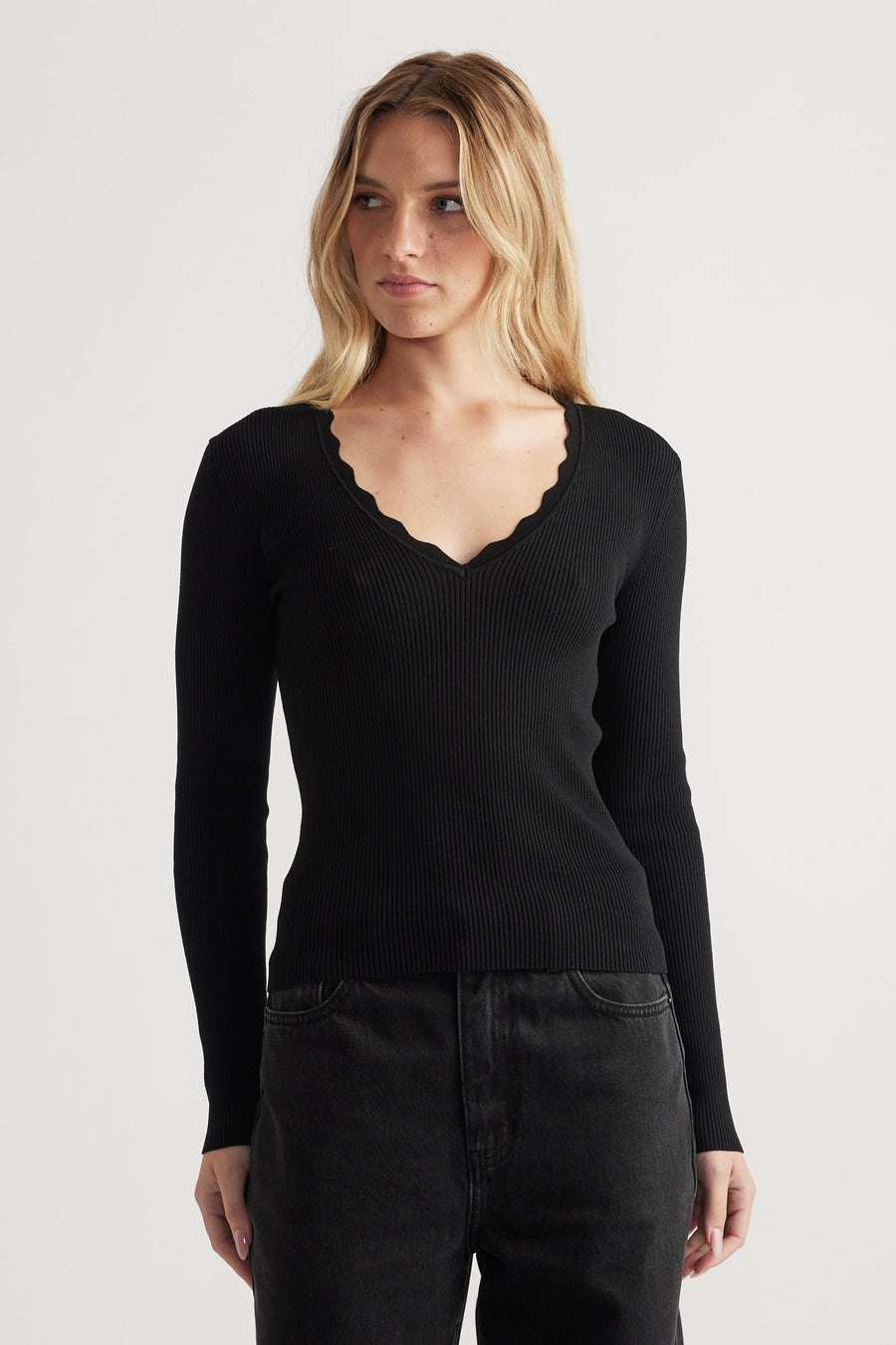Kai V Neck Long Sleeve Top