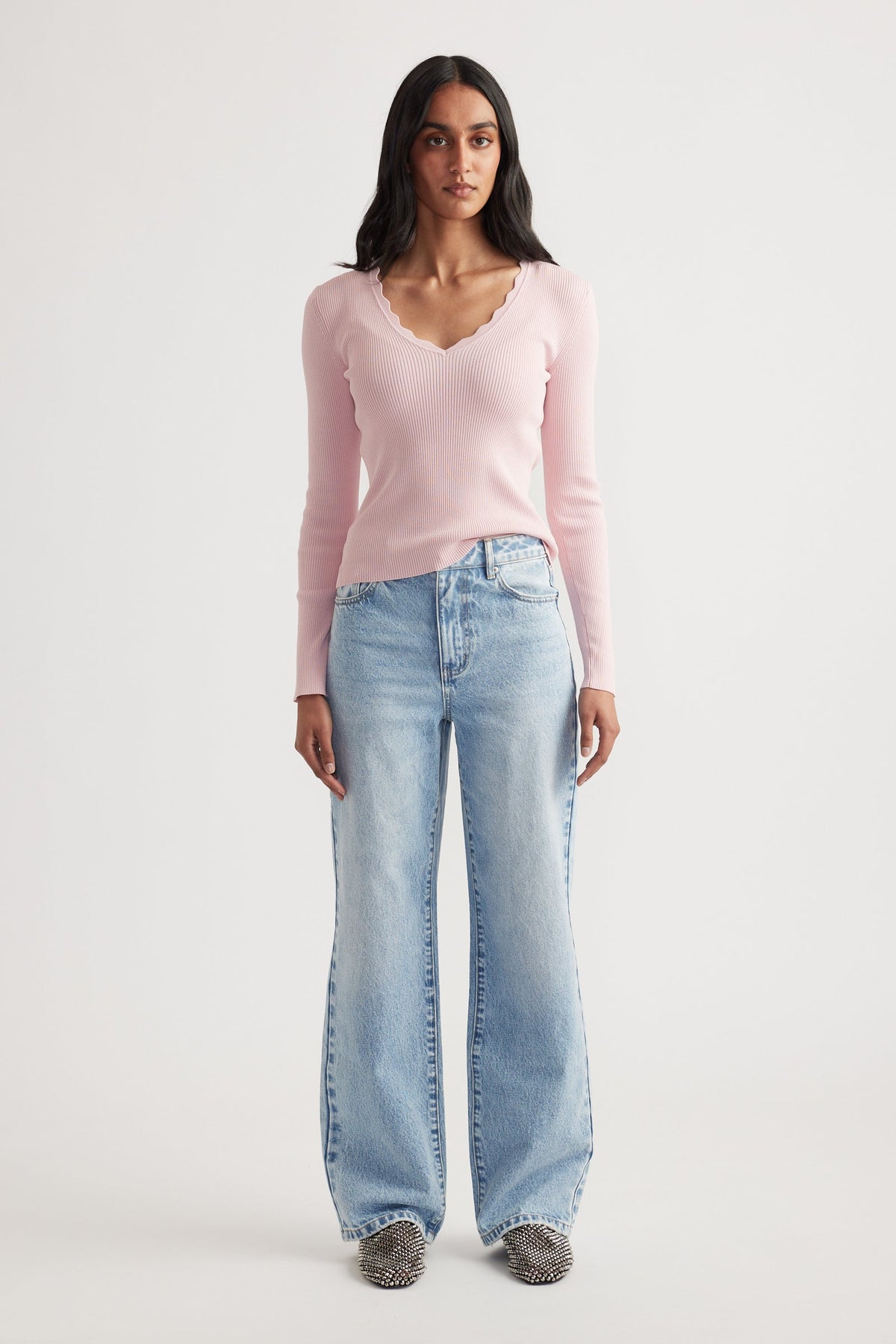 Kai V Neck Long Sleeve Top