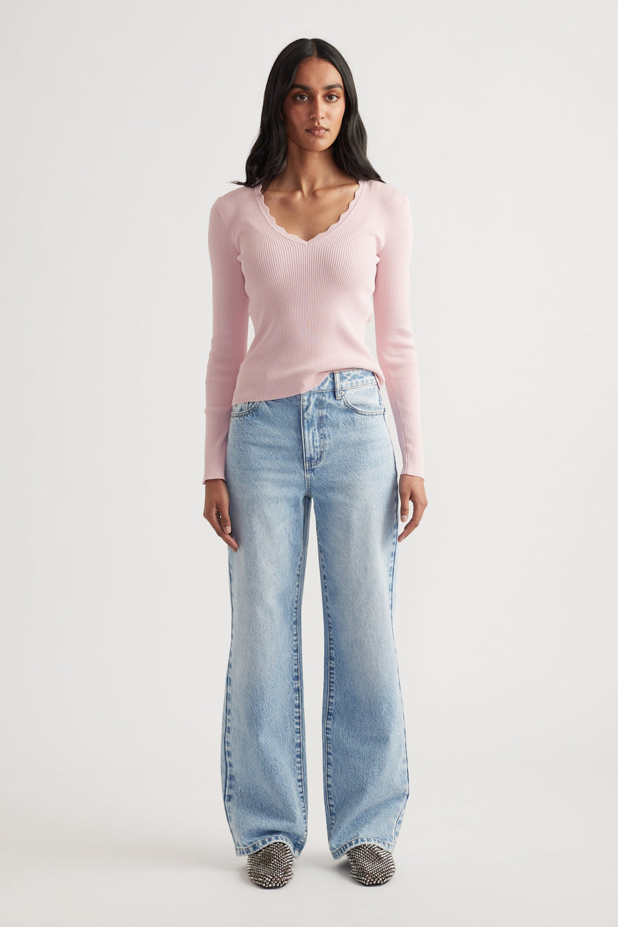 Kai V Neck Long Sleeve Top