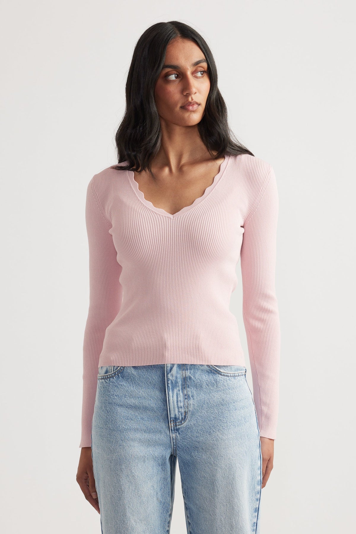 Kai V Neck Long Sleeve Top