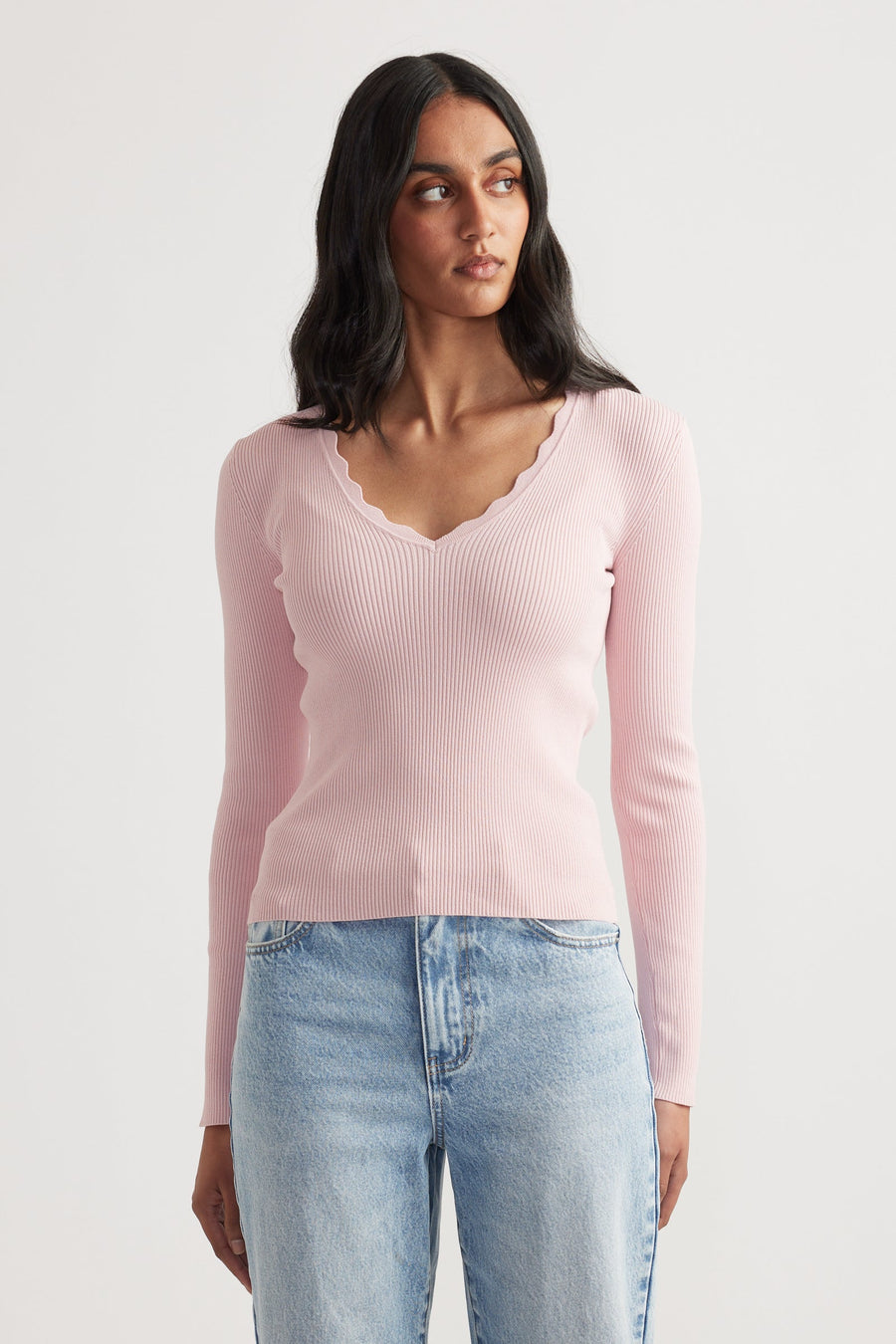 Kai V Neck Long Sleeve Top