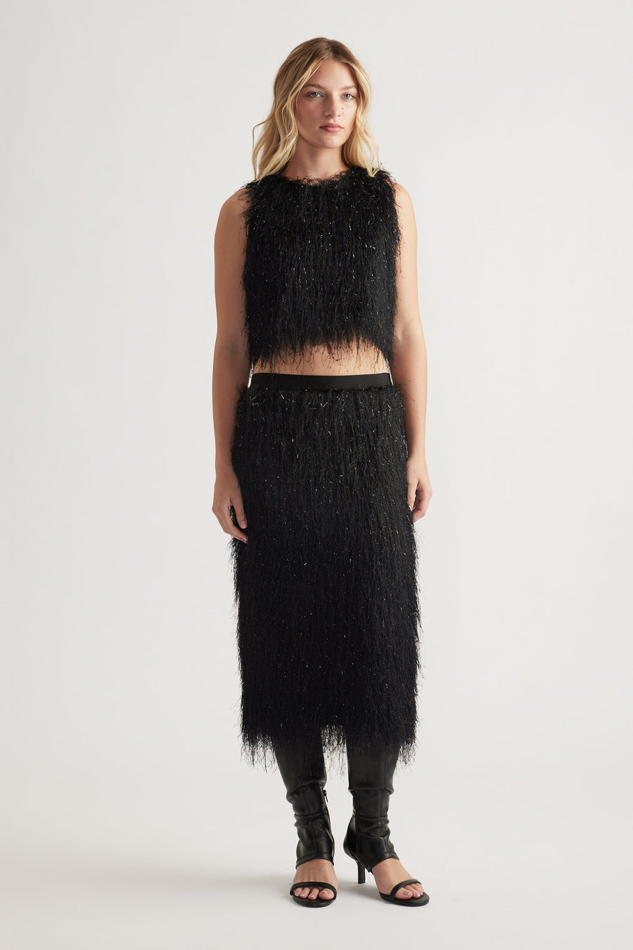 Rue Lurex Fringed Shell Top