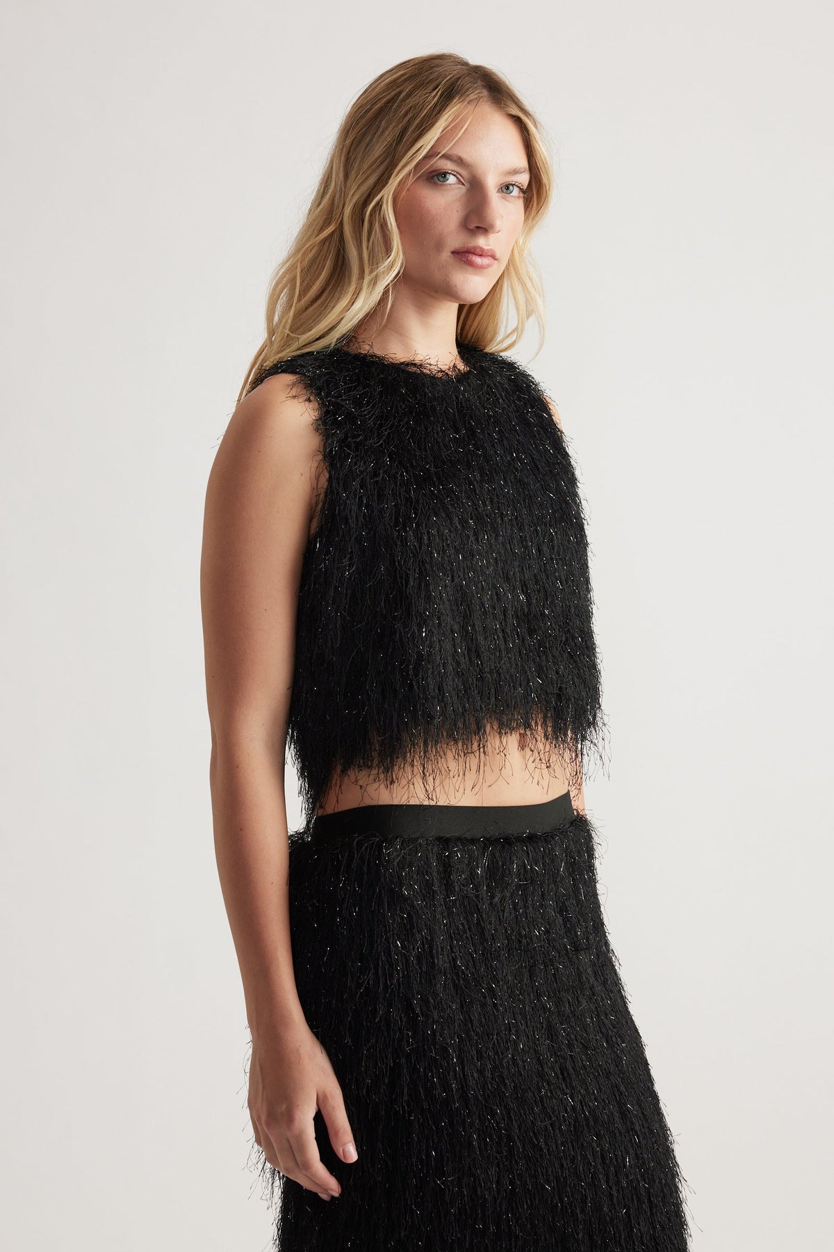 Rue Lurex Fringed Shell Top