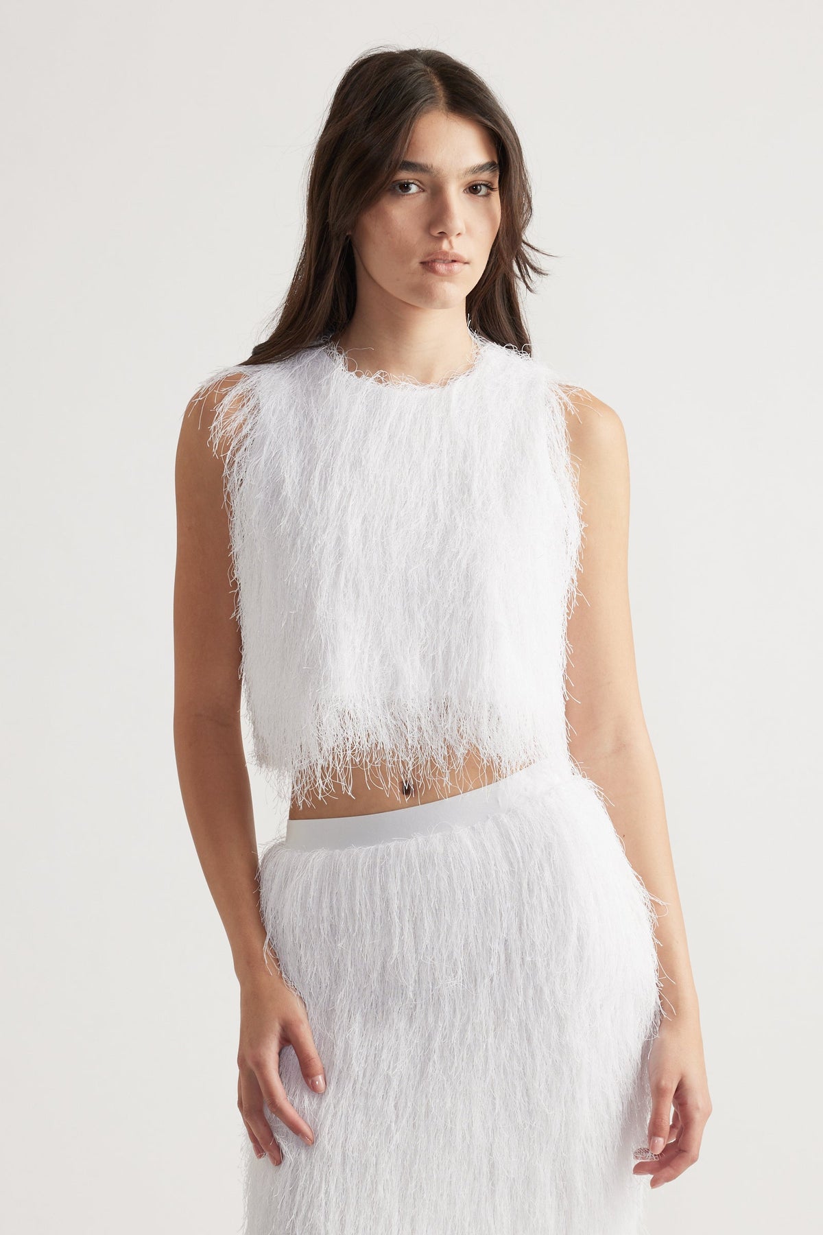 Rue Lurex Fringed Shell Top