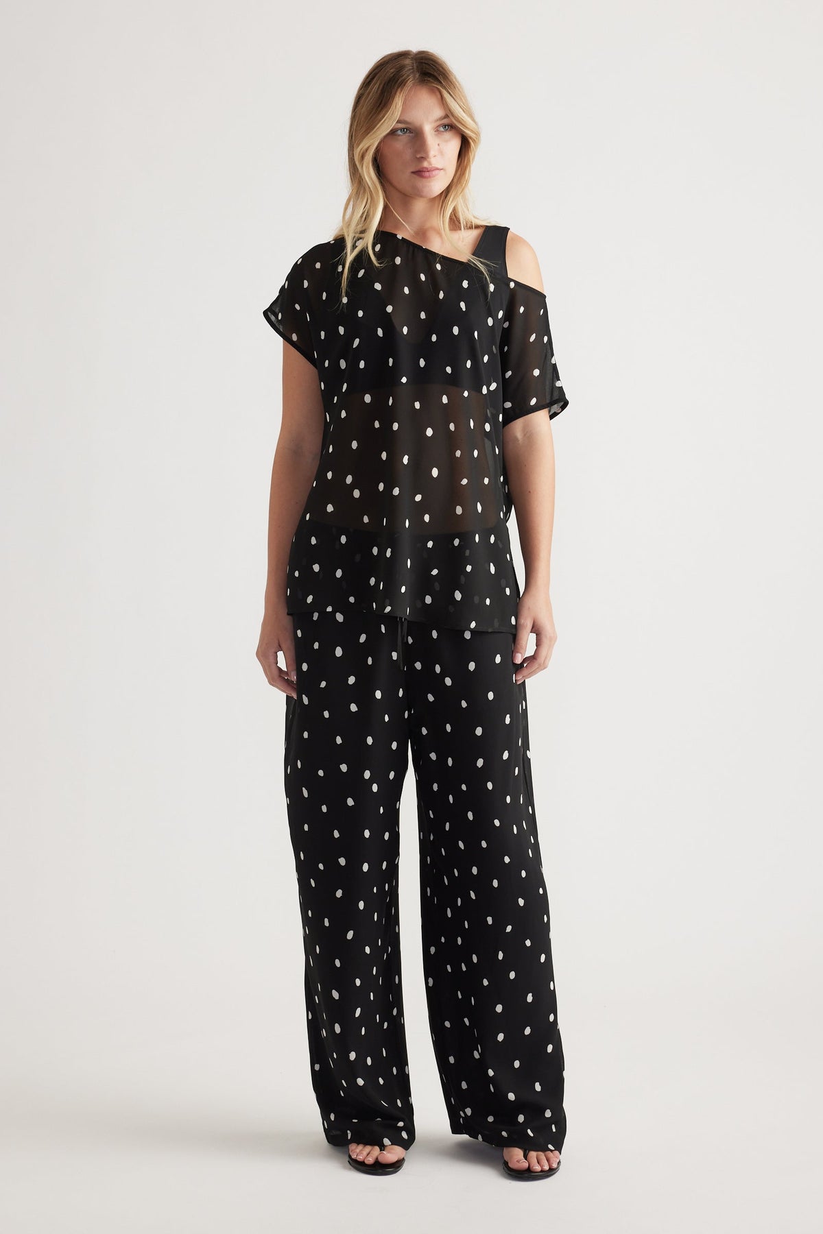 Eliza Off Shoulder Sheer Top