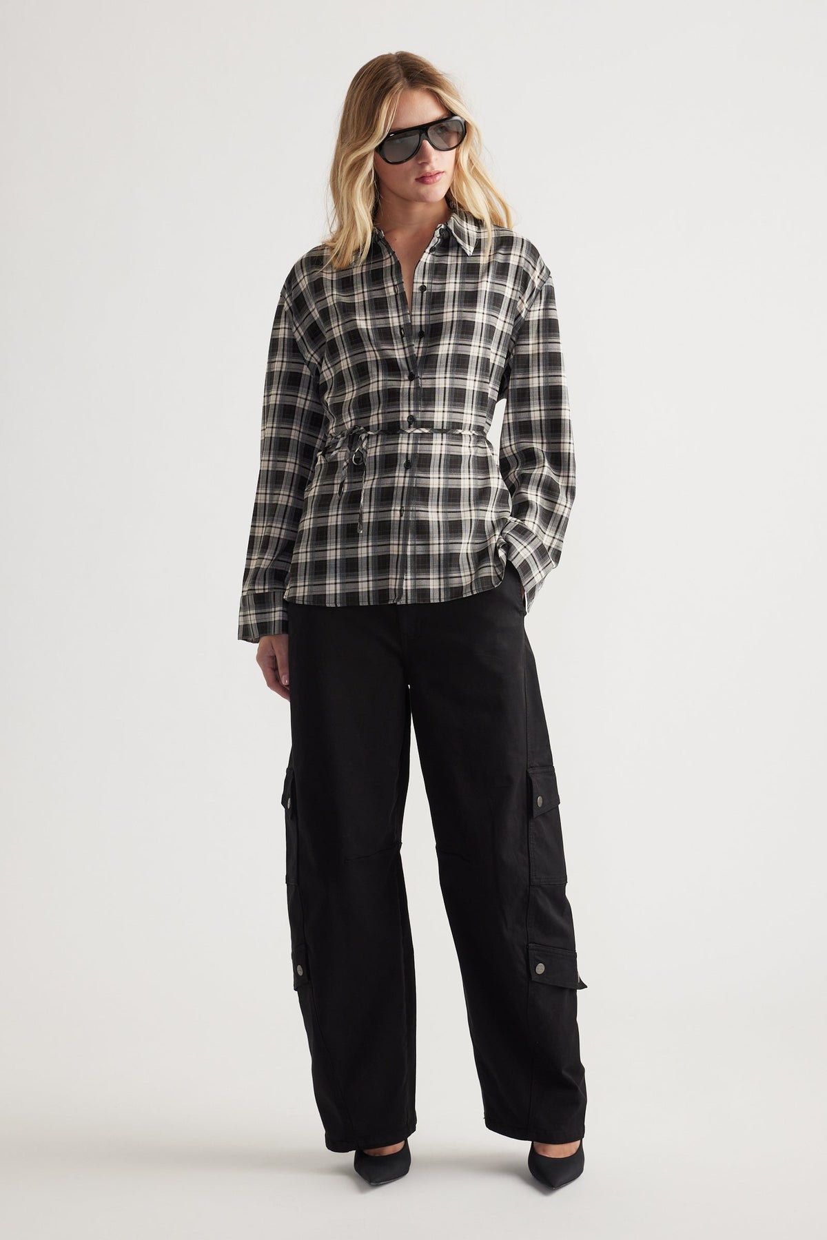 Krystal Tie Check Shirt