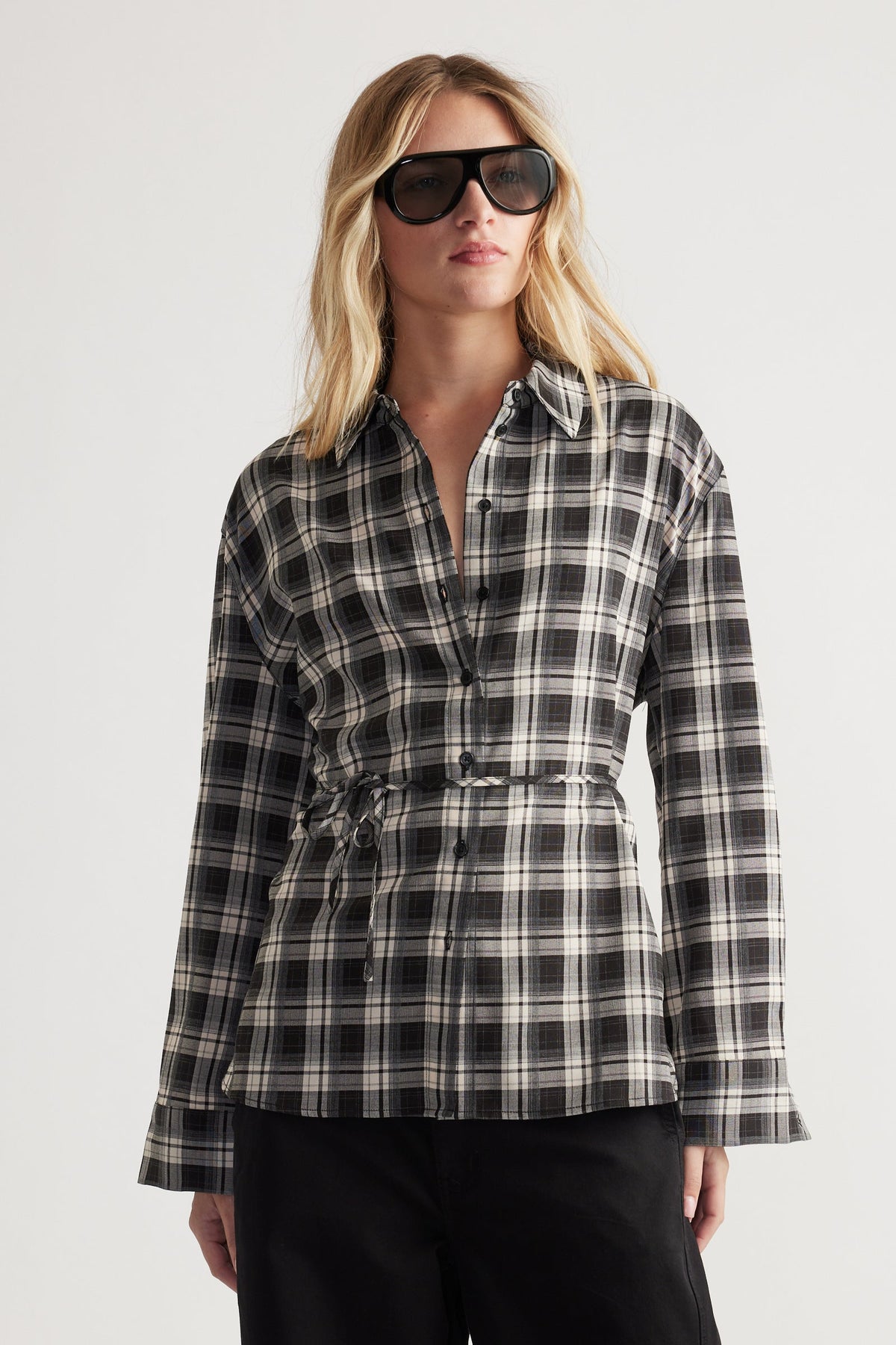 Krystal Tie Check Shirt
