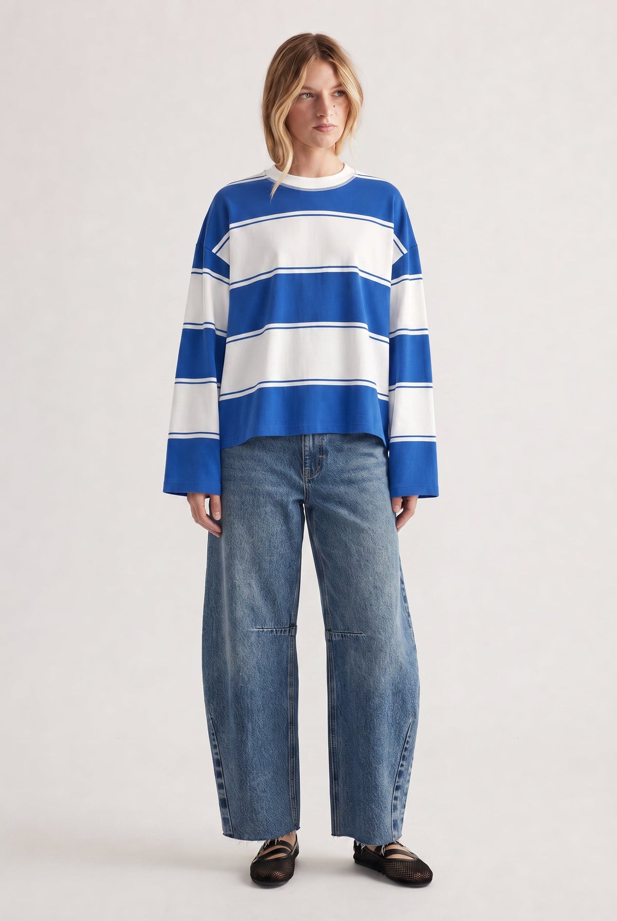 D-Luxe Long Sleeve Stripe Tee