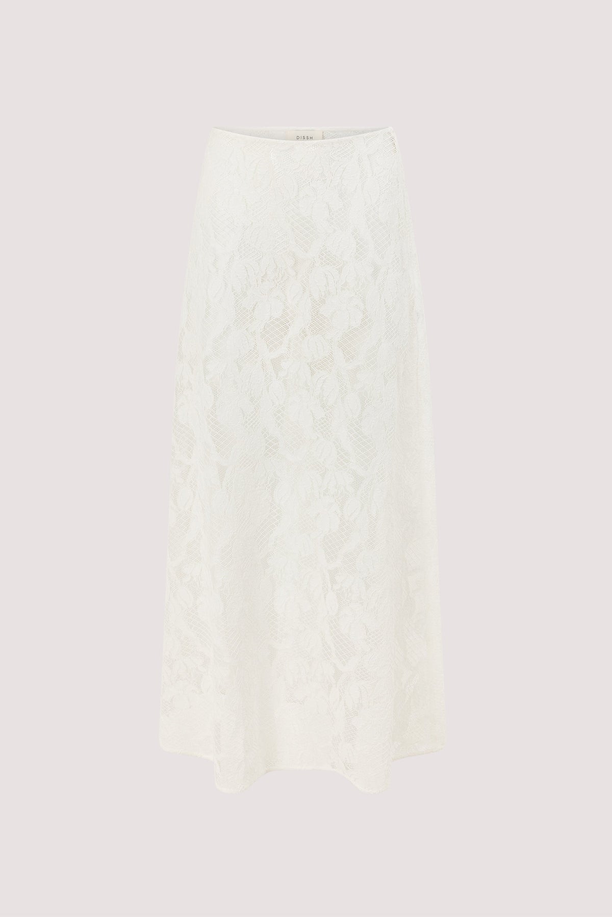 LUCINE WHITE LACE MAXI SKIRT