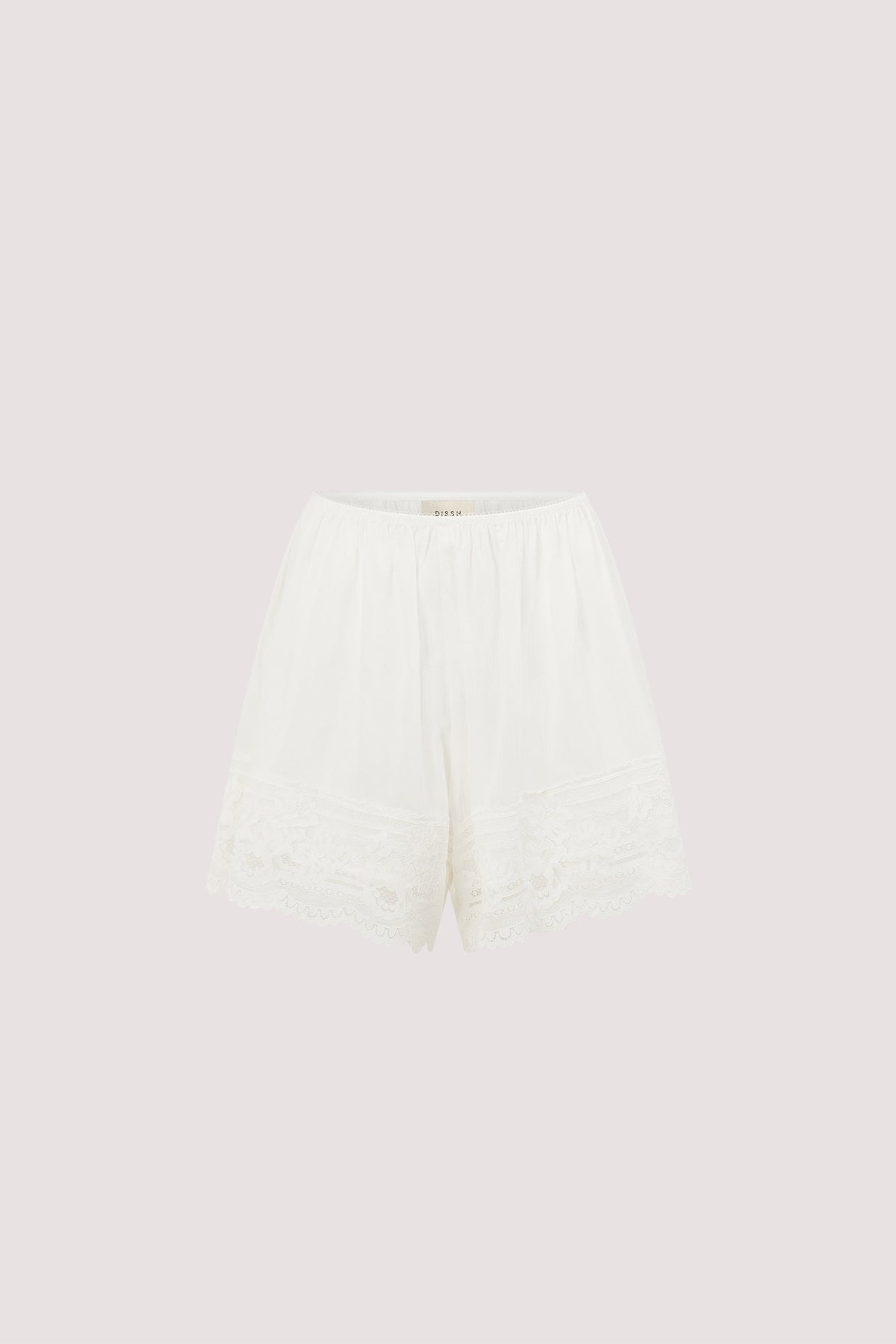 ELISA WHITE COTTON SHEER SHORT