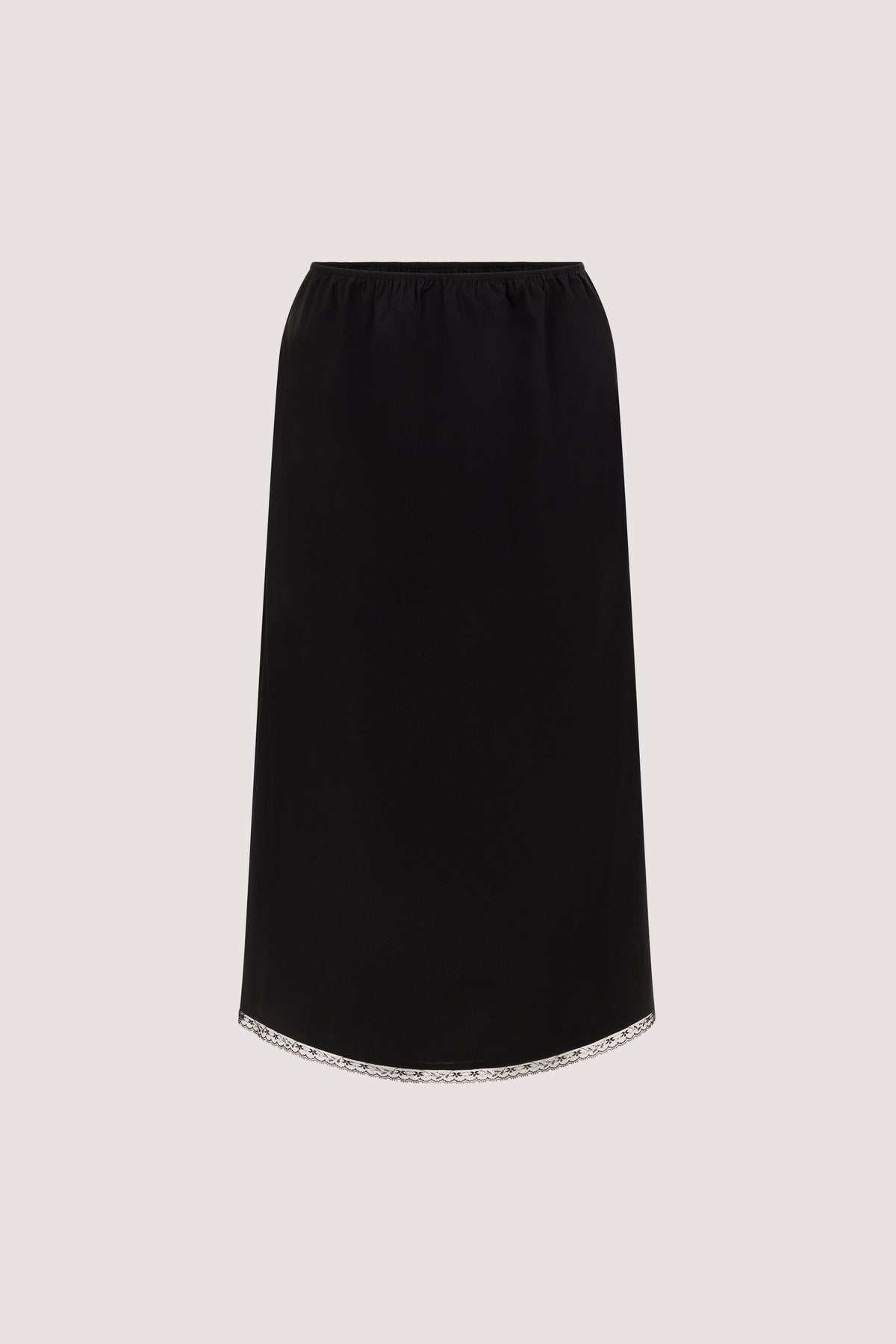 ROSIN BLACK KNEE LENGTH SKIRT