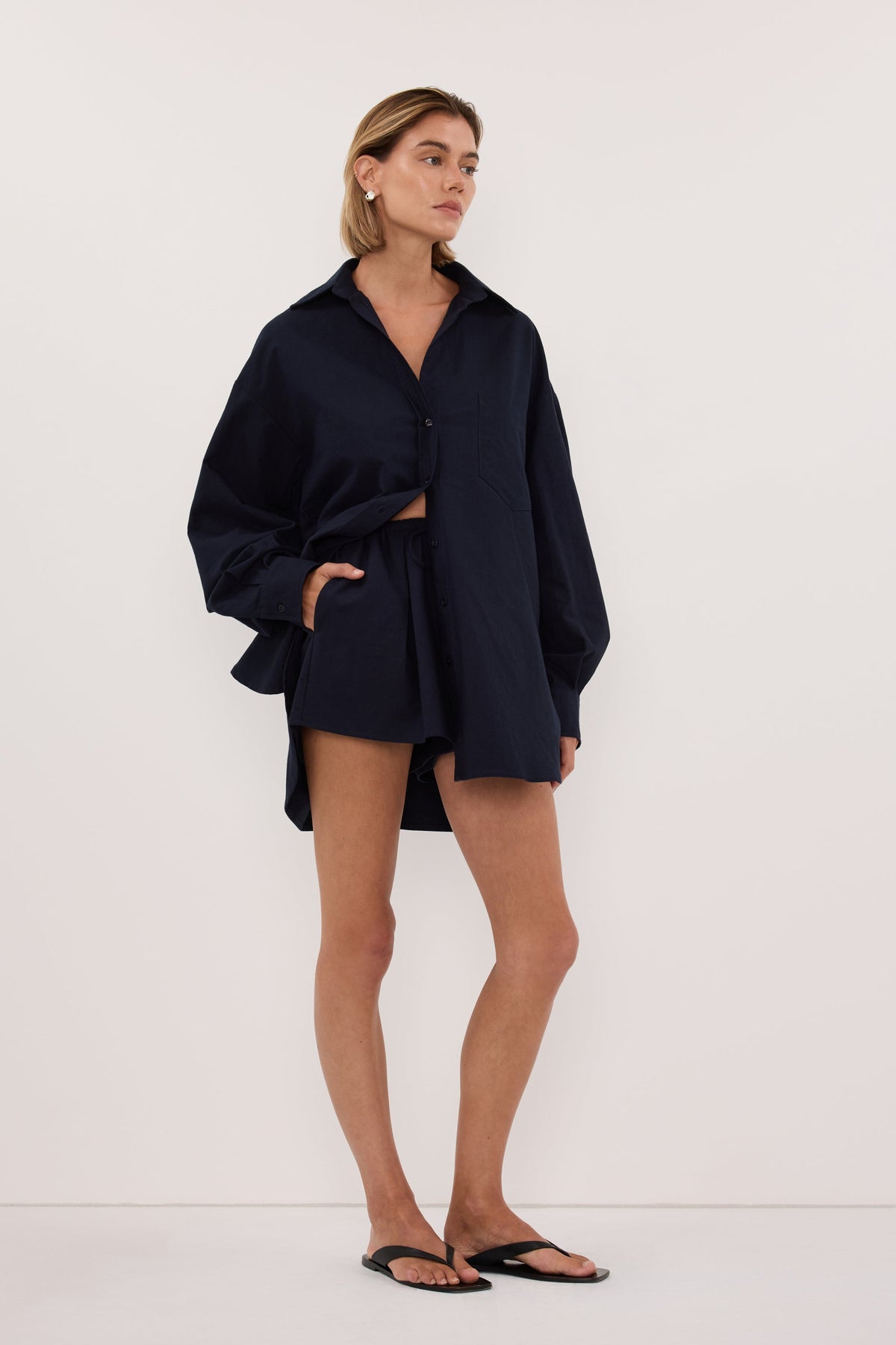 RHEA INK DRAWSTRING COTTON SHORT