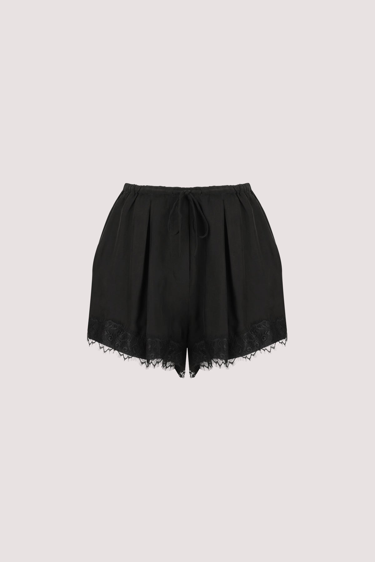 ANDREA BLACK CUPRO LACE SHORT