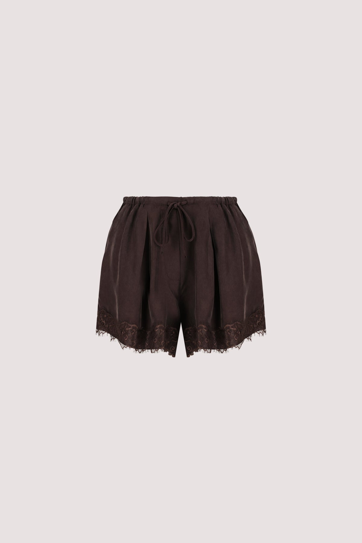 ANDREA PLUM CHOC CUPRO LACE SHORT