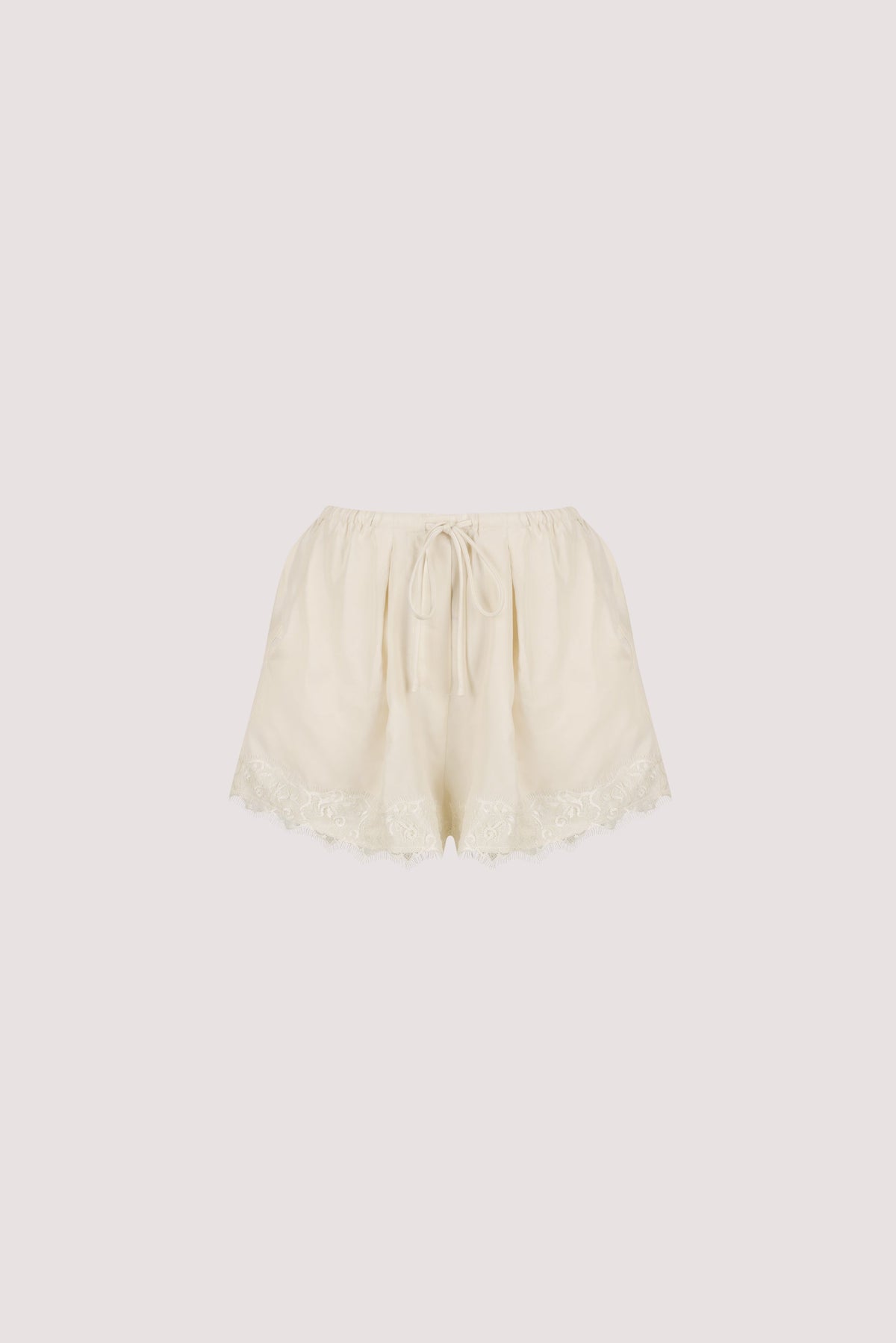ANDREA SANDSTONE CUPRO LACE SHORT