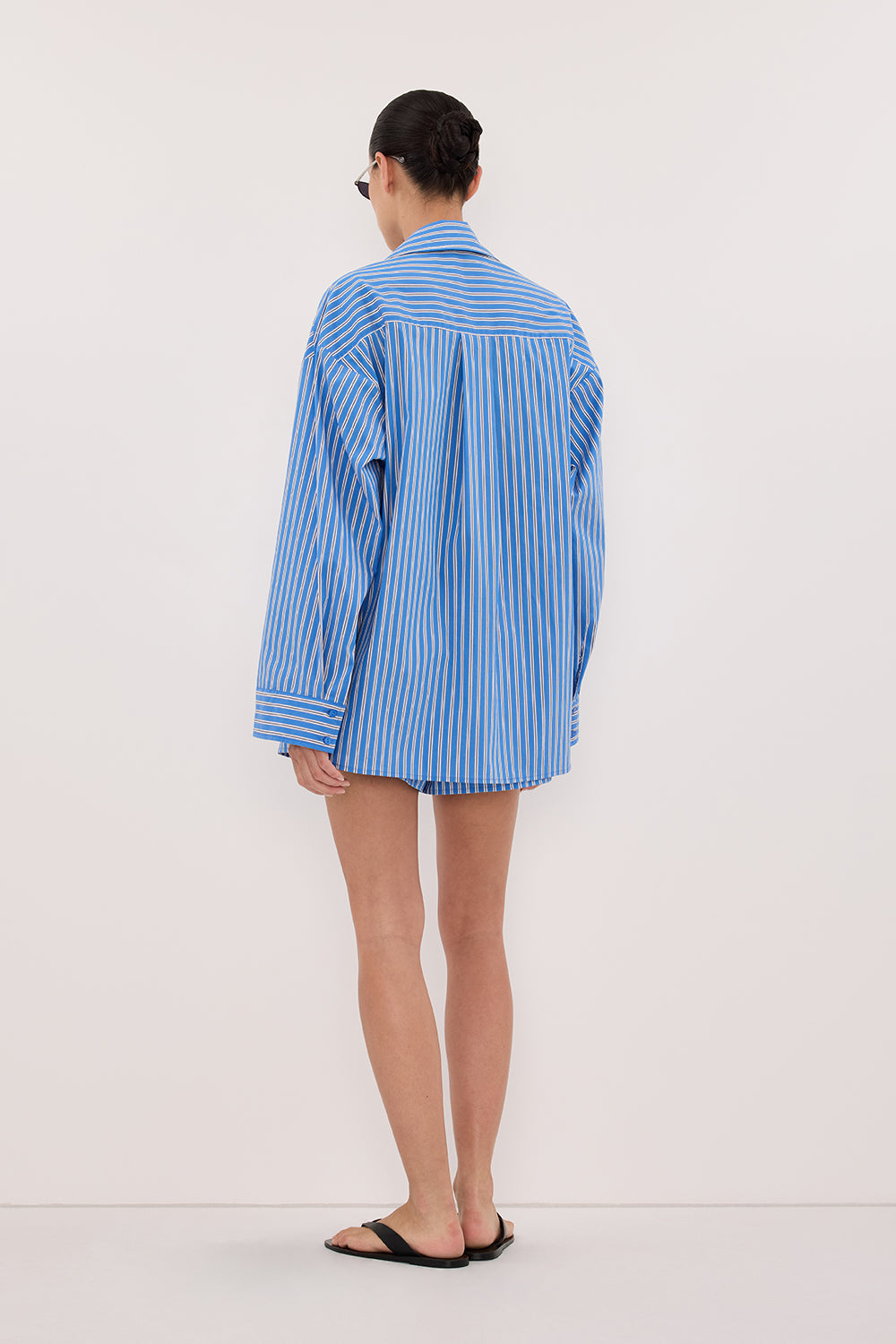 MISHA AZURE BLUE STRIPE SHORT
