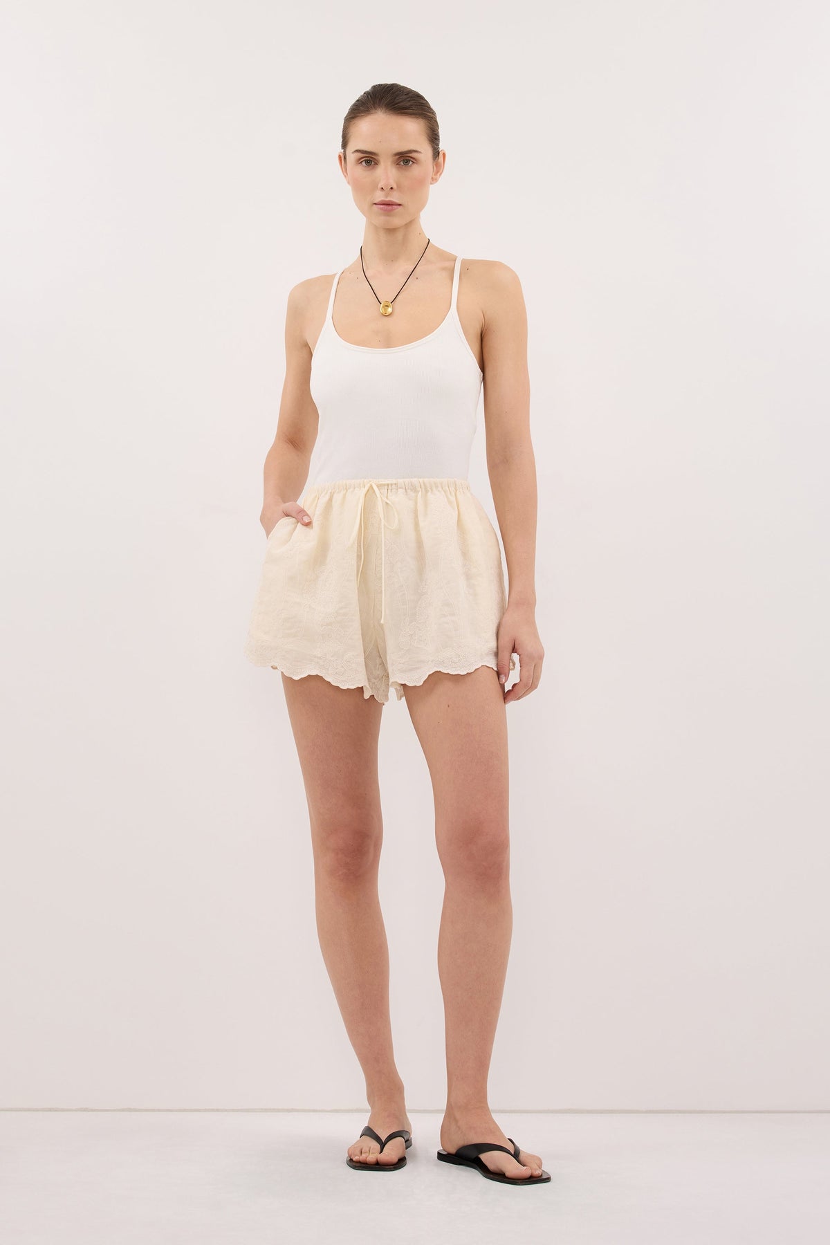 CORDELIA SANDSTONE RAMIE SHORT