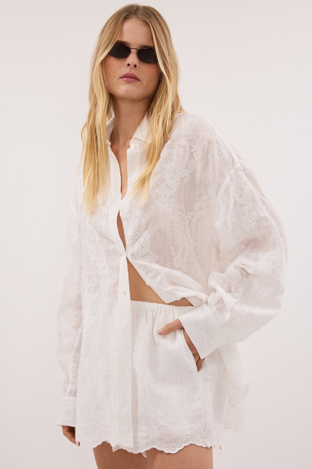 CORDELIA WHITE RAMIE SHORT