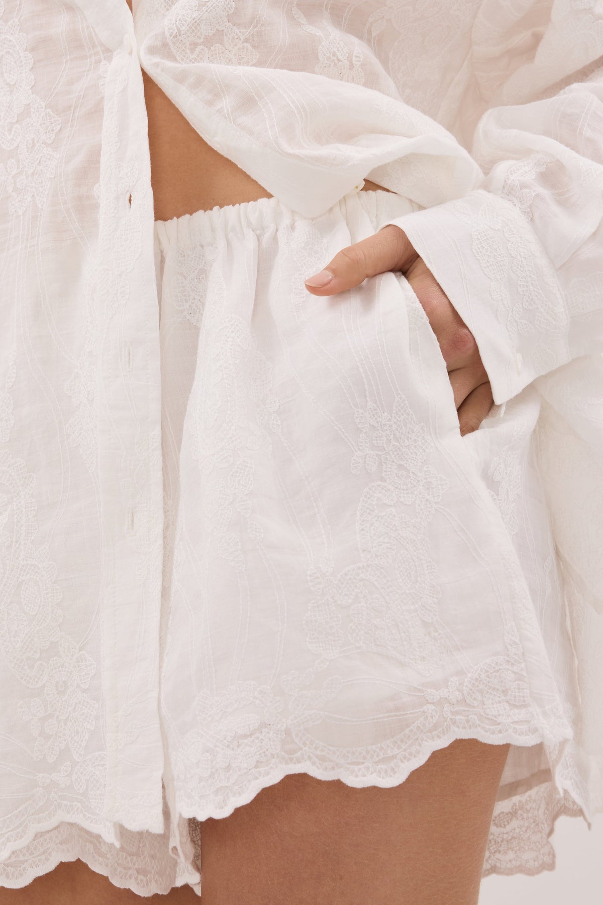 CORDELIA WHITE RAMIE SHORT