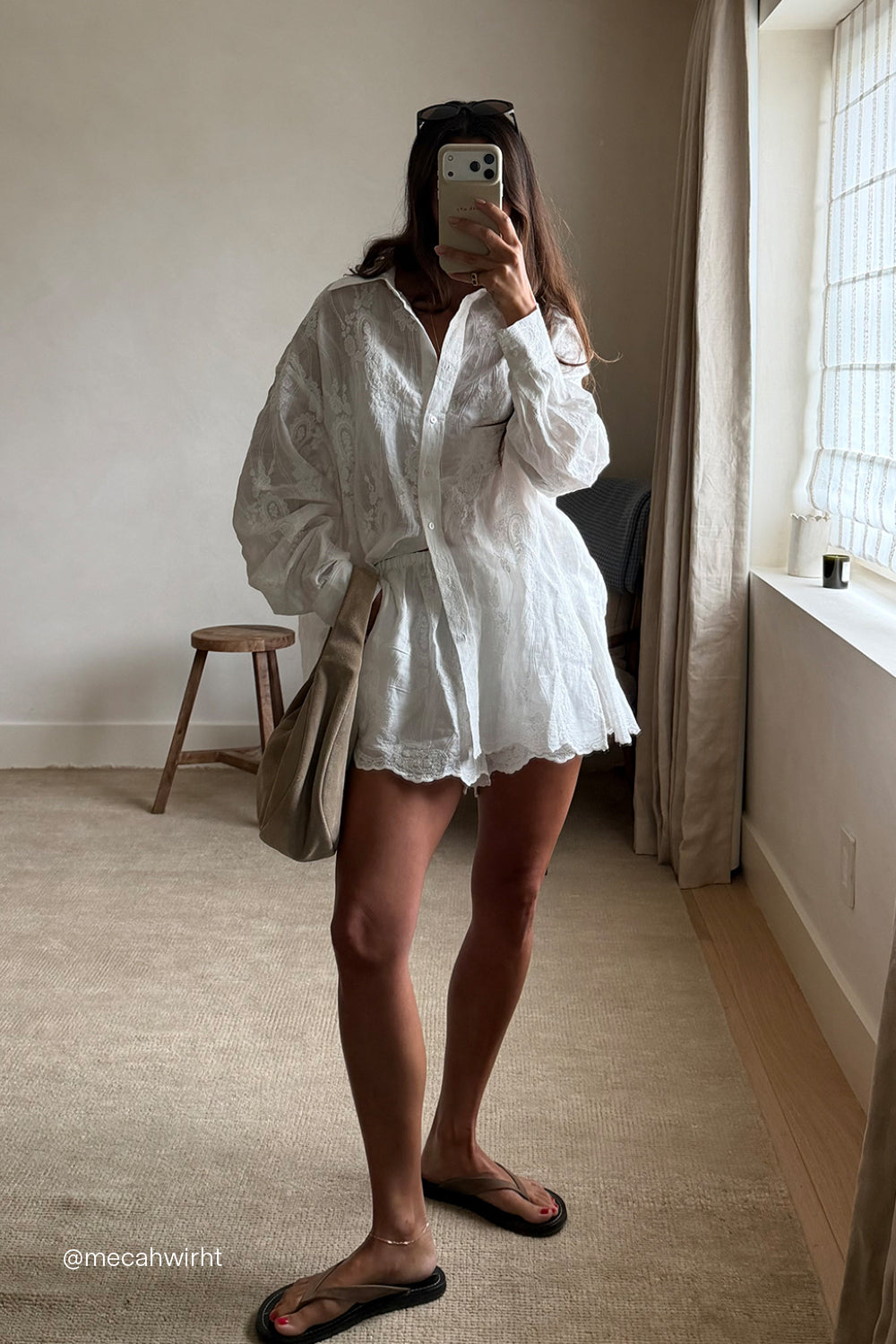 CORDELIA WHITE RAMIE SHORT
