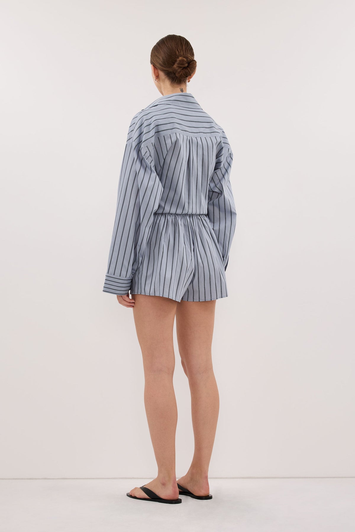 FABLE DUSTY BLUE SILK BLEND SHORT