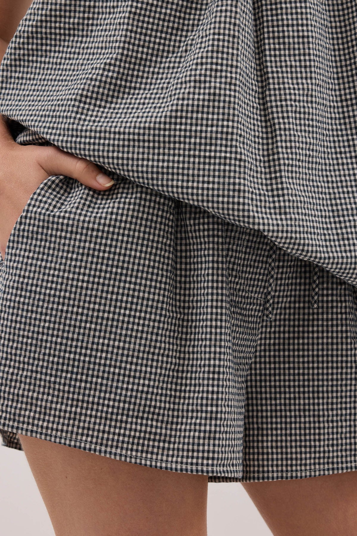 BRIONA GINGHAM COTTON SHORT