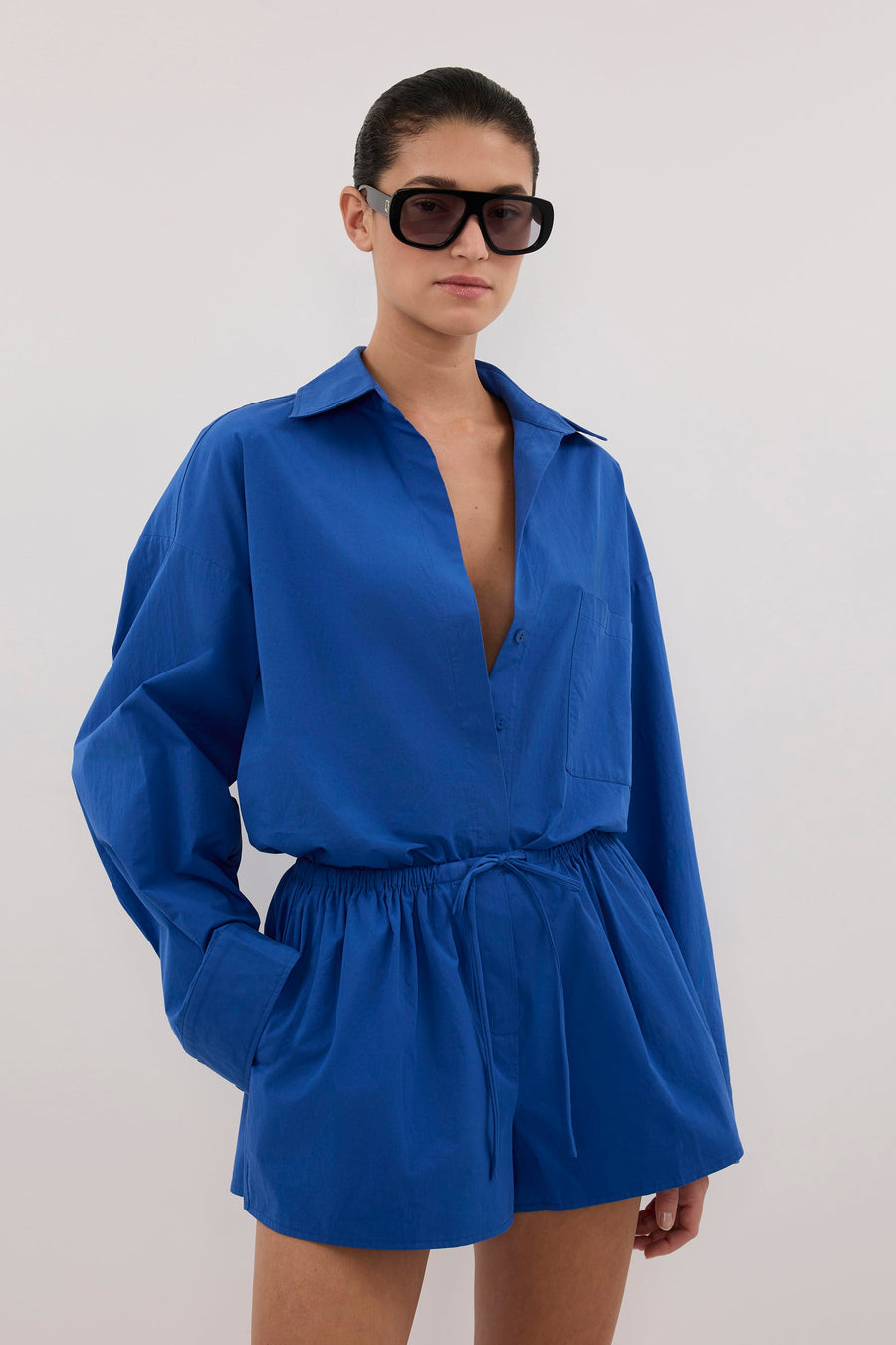 INA COBALT LIGHTWEIGHT COTTON SHORT