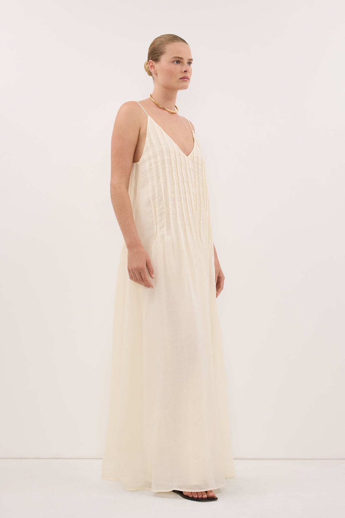 TAHLIA STRAW RAMIE MAXI DRESS